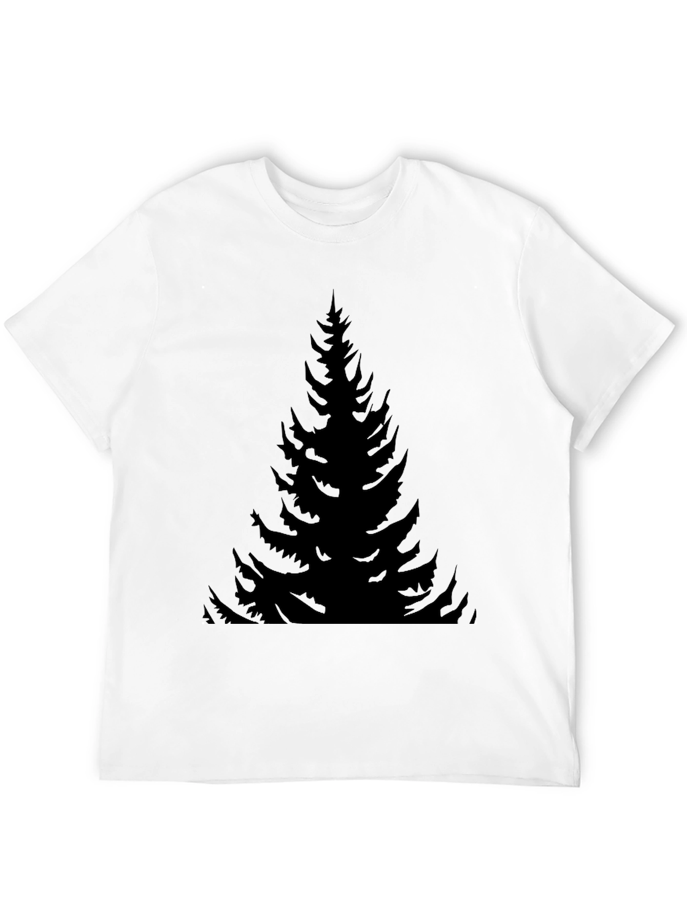 Mens Black Pine Tree Graphic T-Shirt