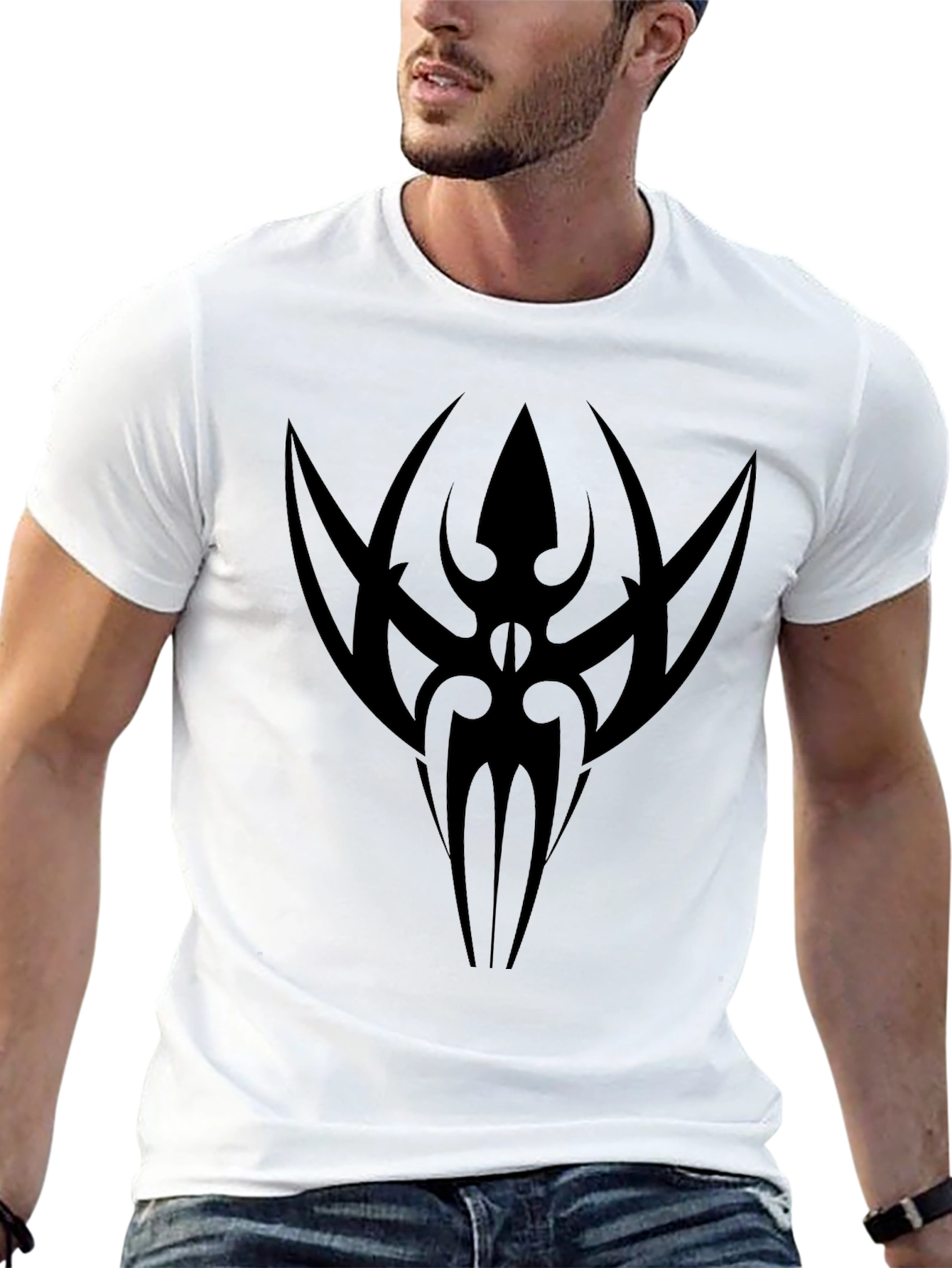 Tribal Graphic Black T-Shirt - Modern Style