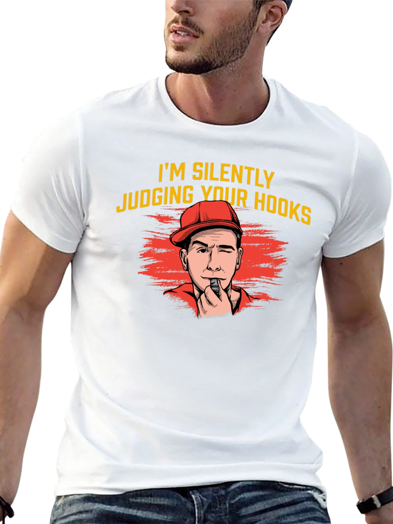Silently Judging Your Hooks T-Shirt - Funny Fishing Tee