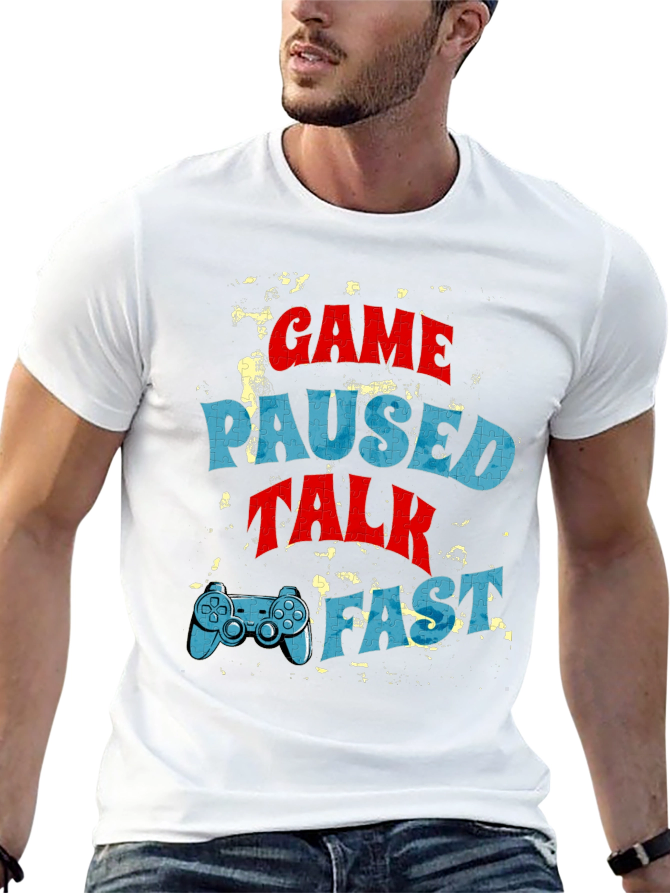 Game Paused Talk Fast Black T-Shirt