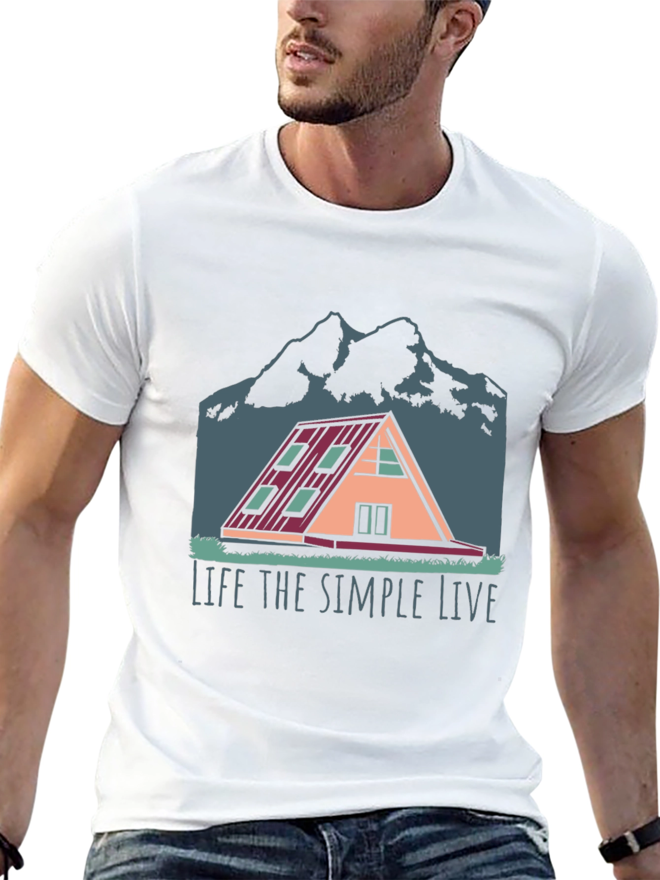 Simple Life A-Frame Cabin T-Shirt
