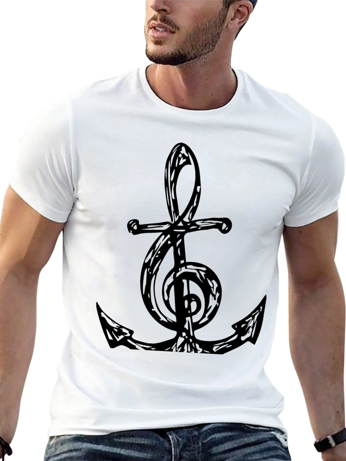 Anchor Treble Clef Graphic Tee