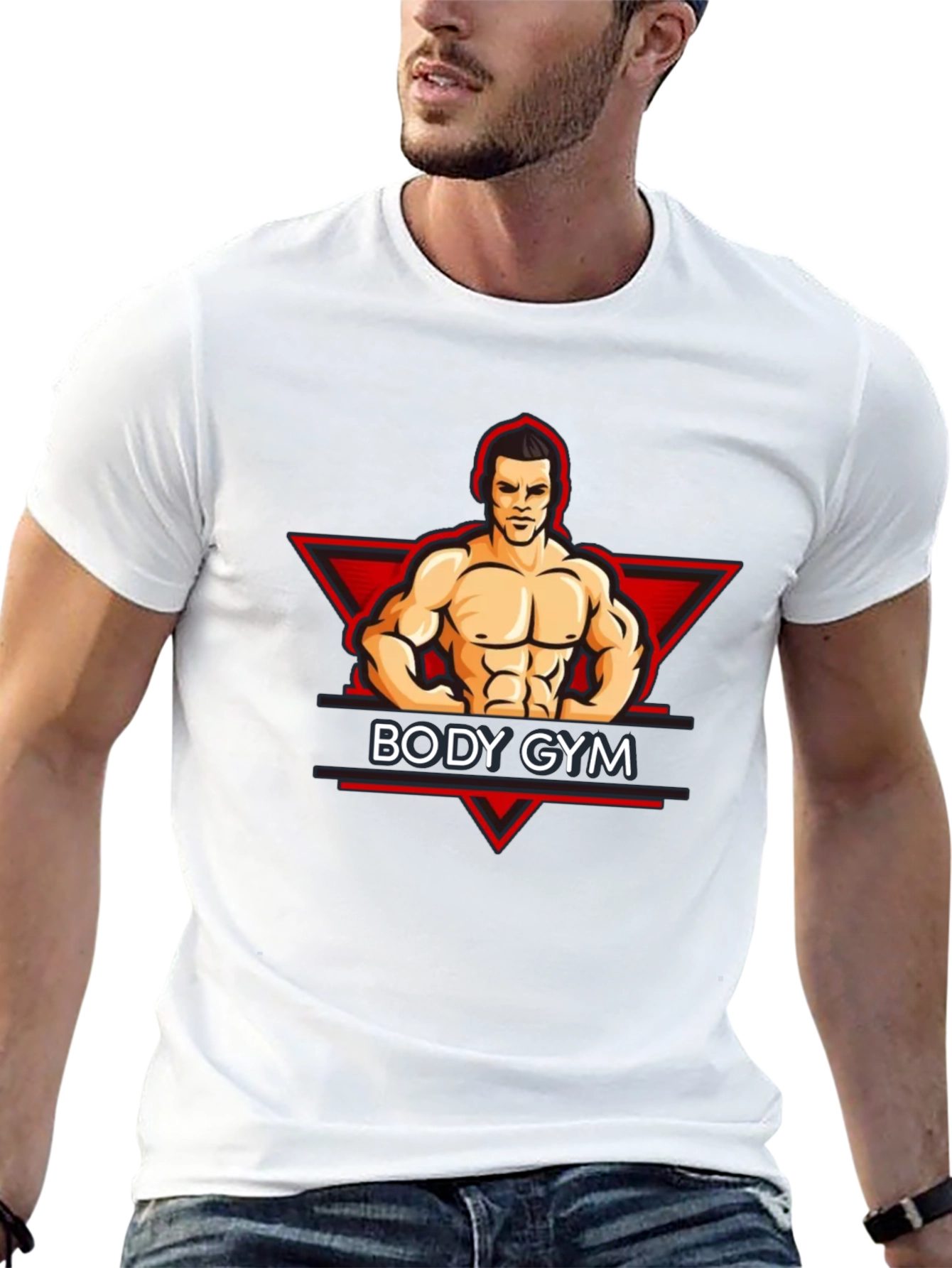 Body Gym Black Graphic Tee - Fitness Apparel