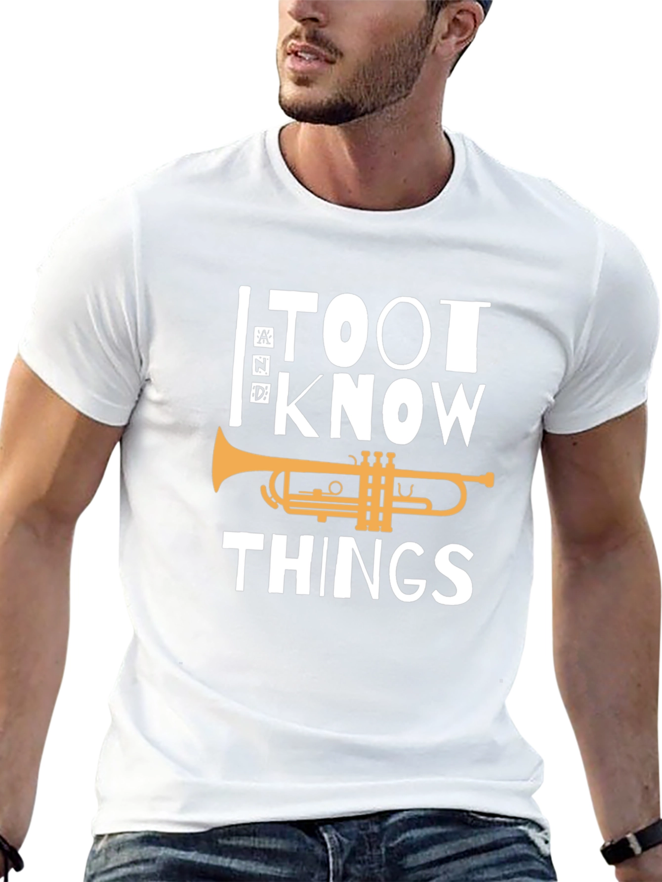 Toot and Know Things Trumpet Player Graphic Tee