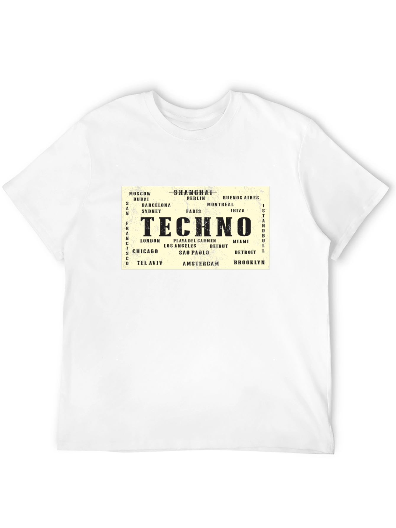 Techno City Destinations Black T-Shirt