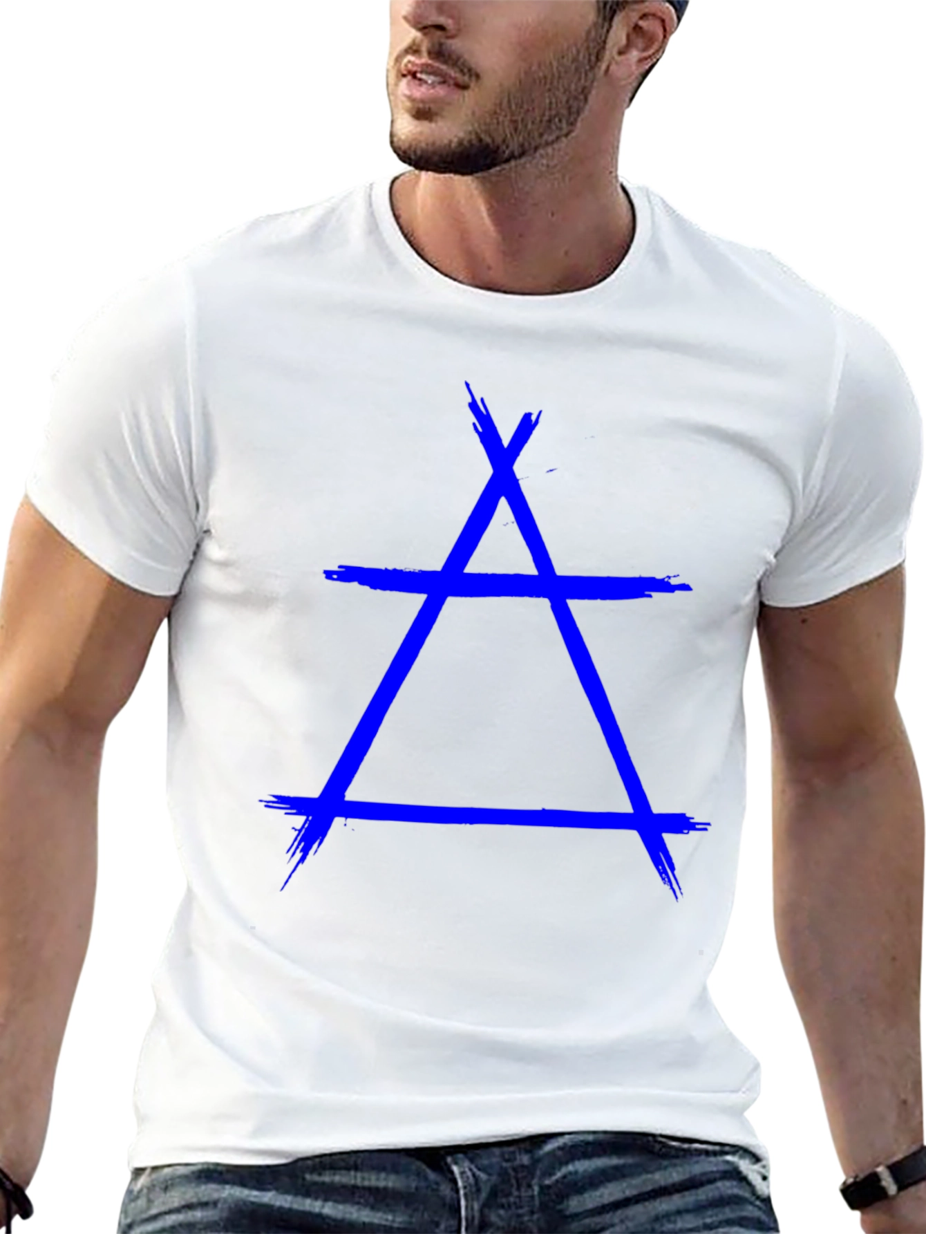 Geometric T-Shirt - Abstract Triangle Design
