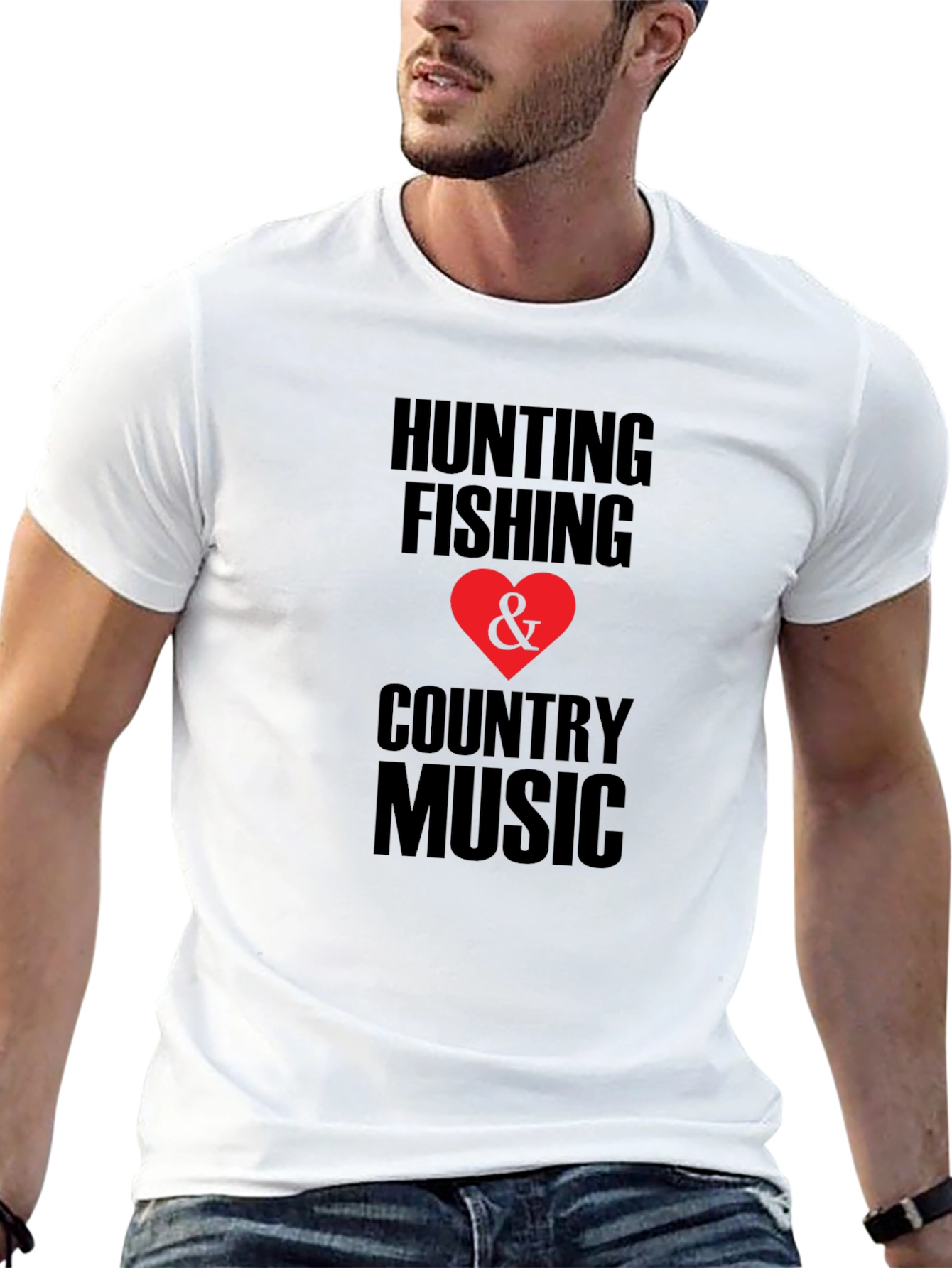 Hunting Fishing & Country Music Graphic Tee