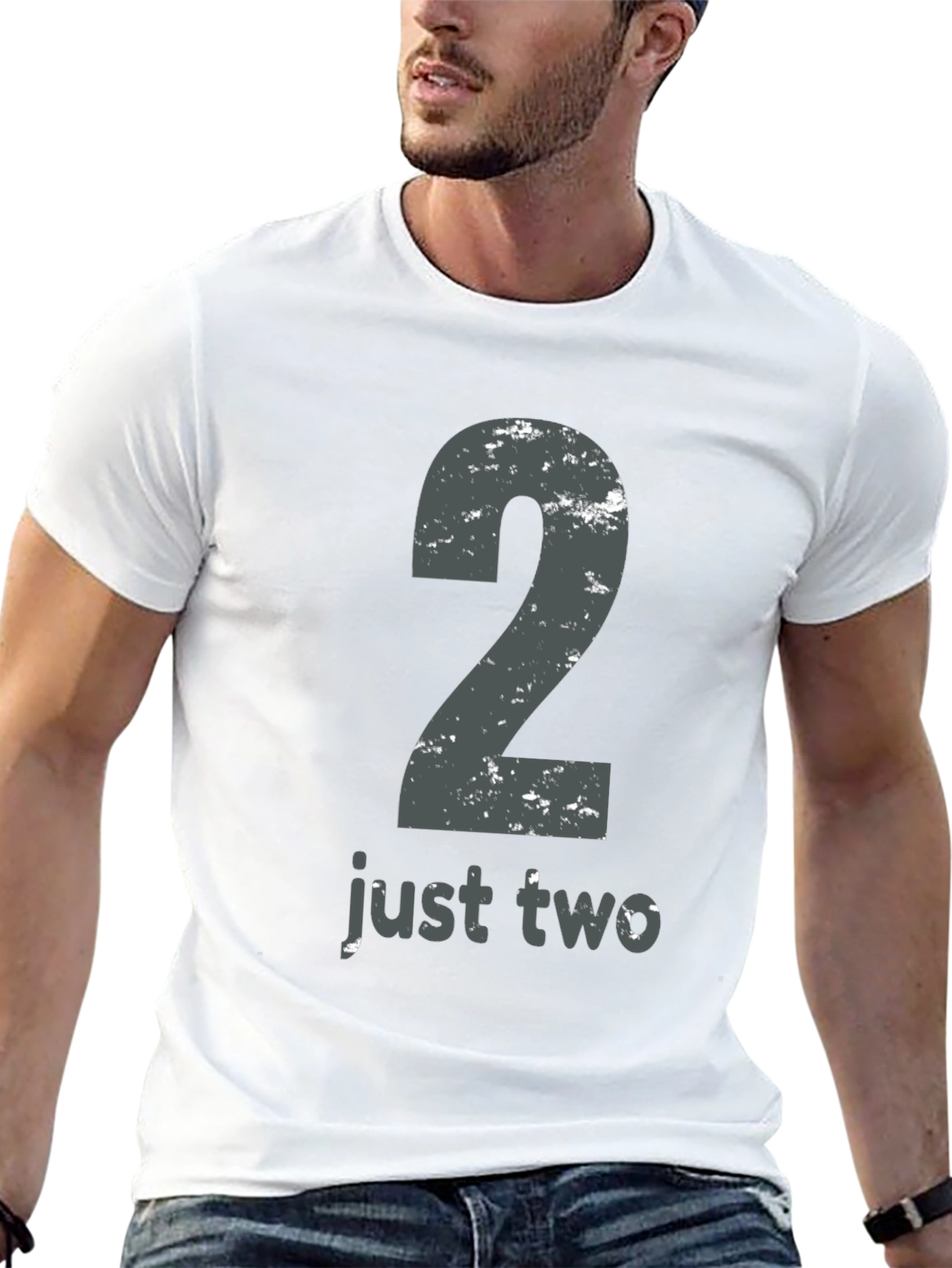Just Two T-Shirt - Distressed Number 2 Tee