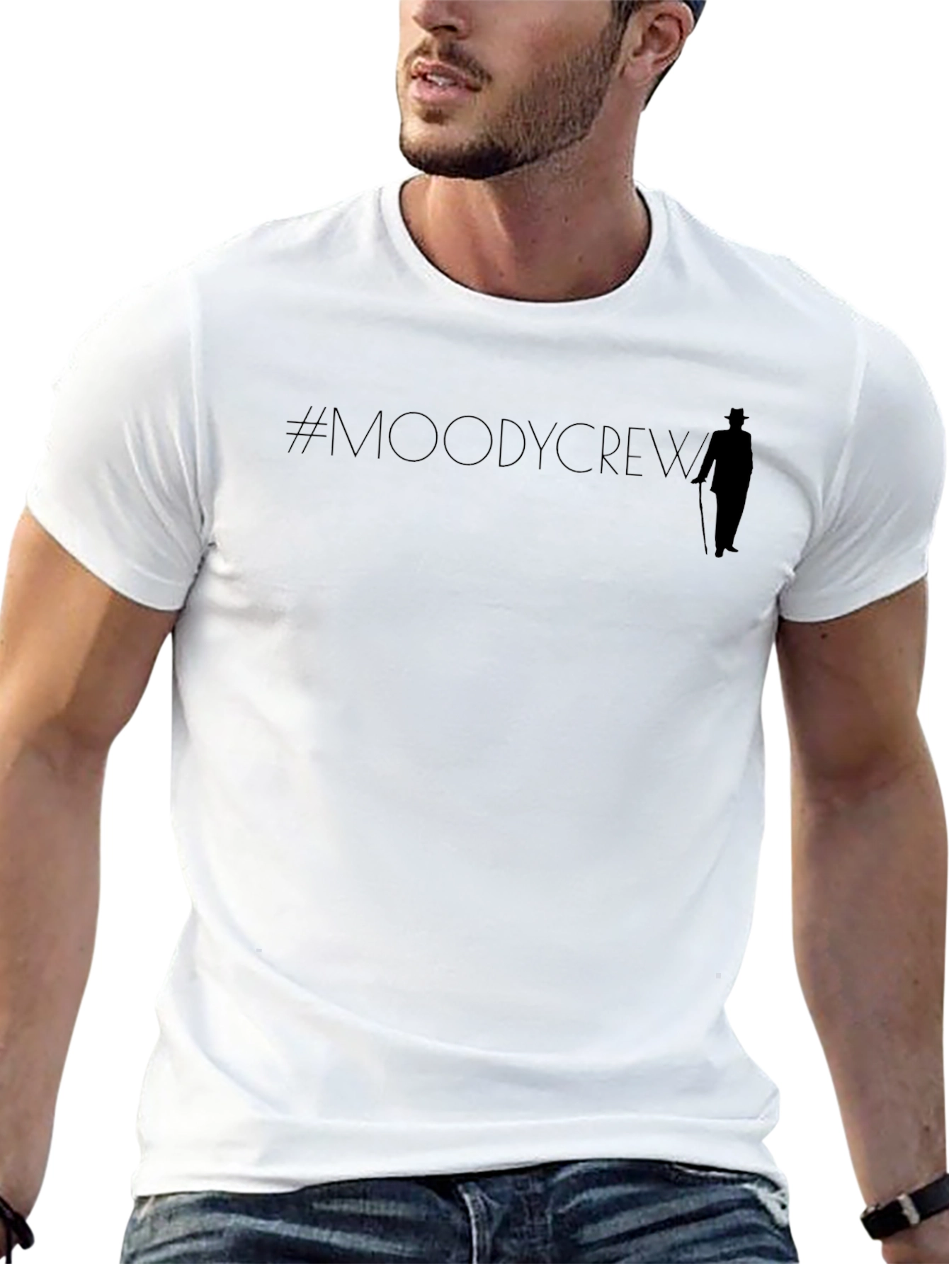 Moody Crew T-Shirt - Stylish Black Tee