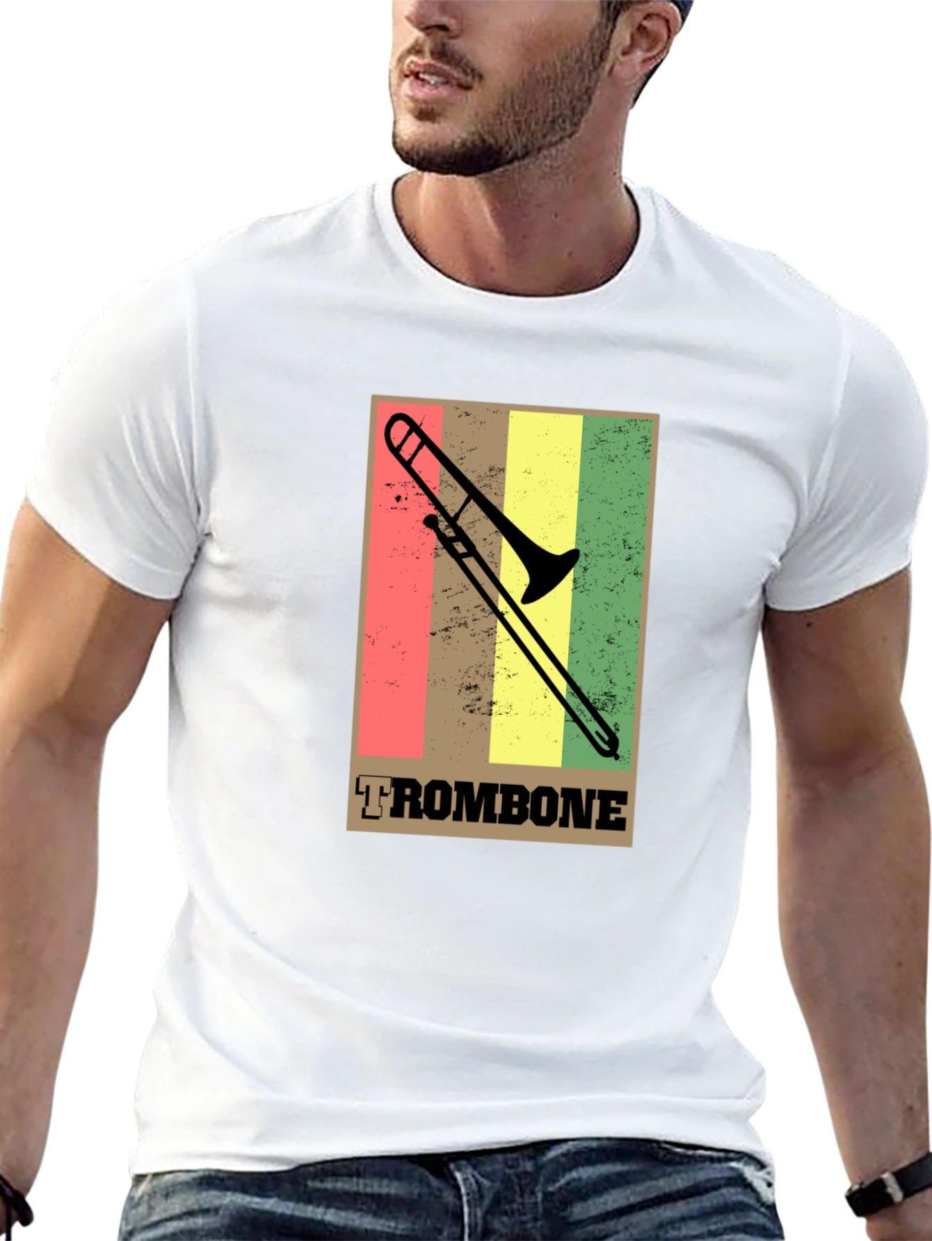 Retro Trombone T-Shirt - Music Lovers Tee