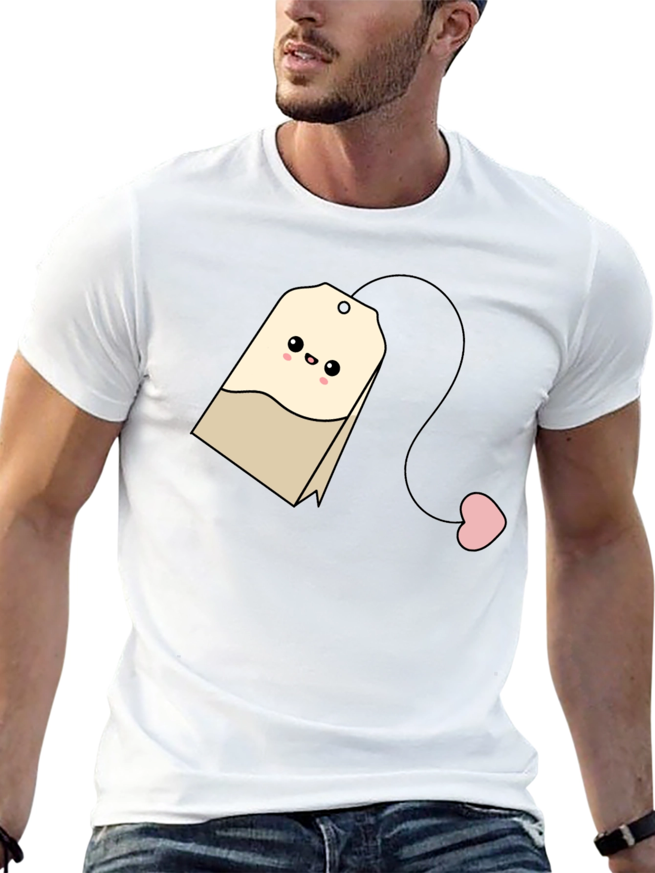 Cute Tea Bag Graphic T-Shirt