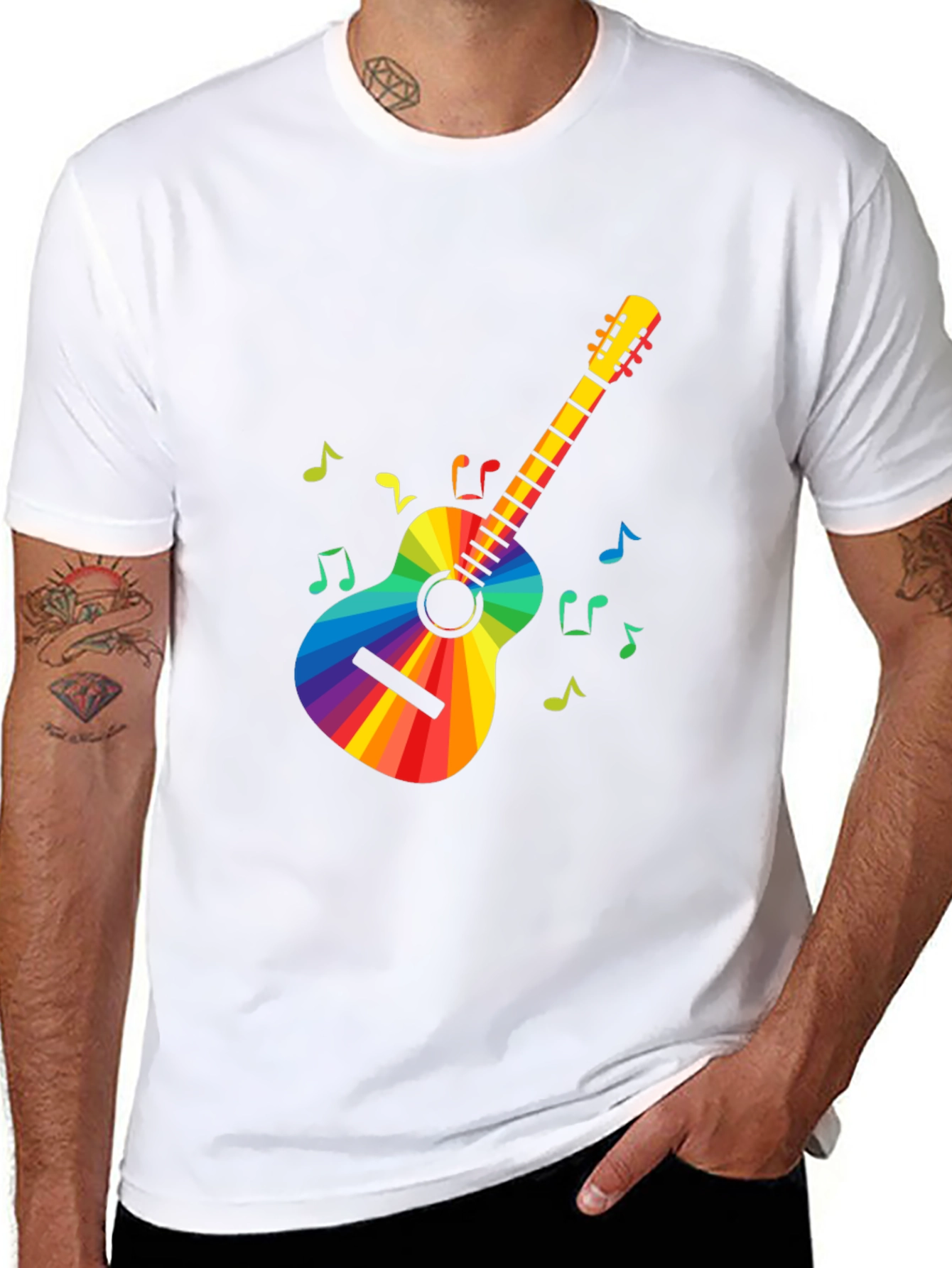 Rainbow Guitar Music T-Shirt