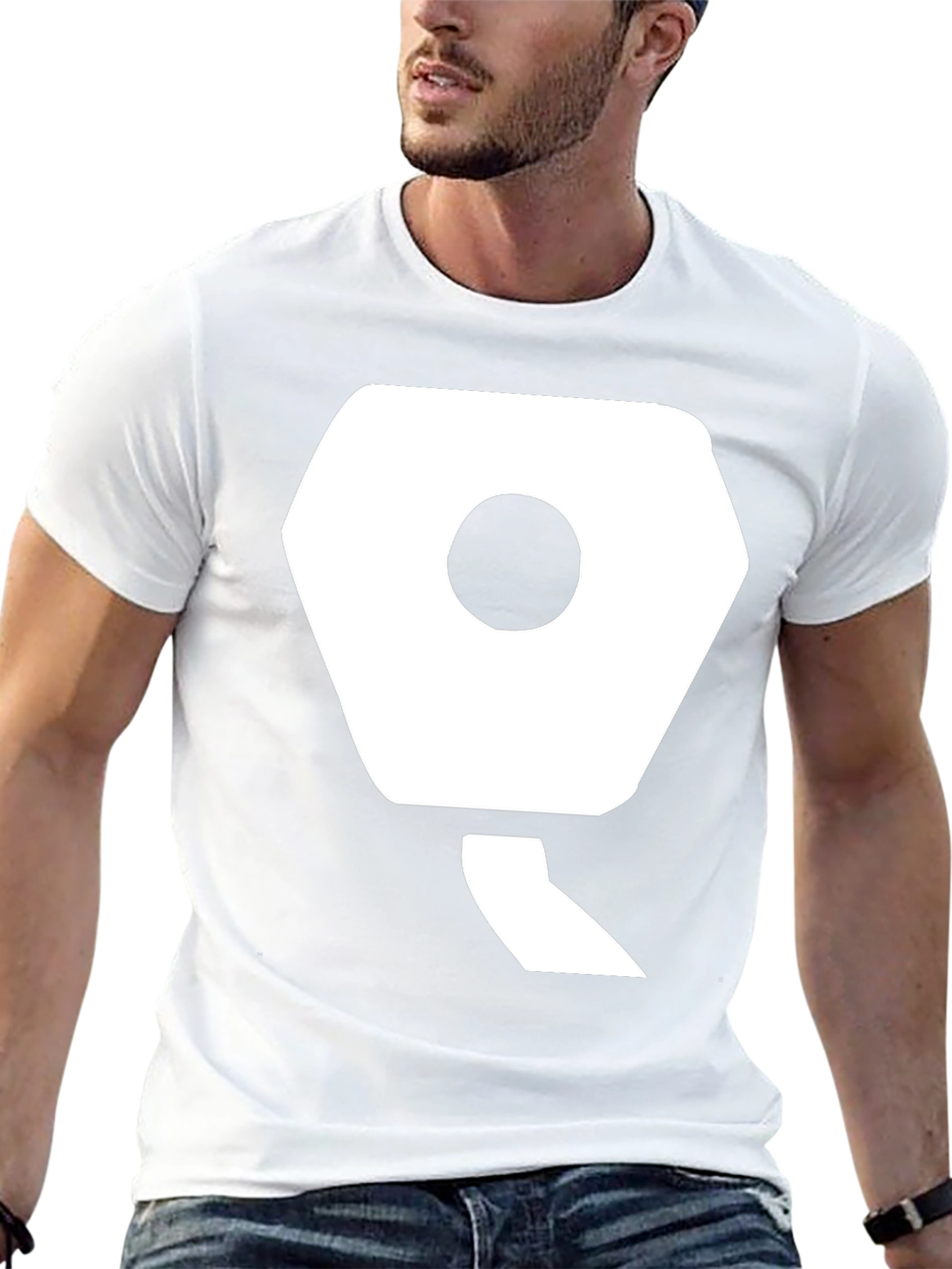 Modern Hexagon Graphic Tee - Unisex Black Shirt