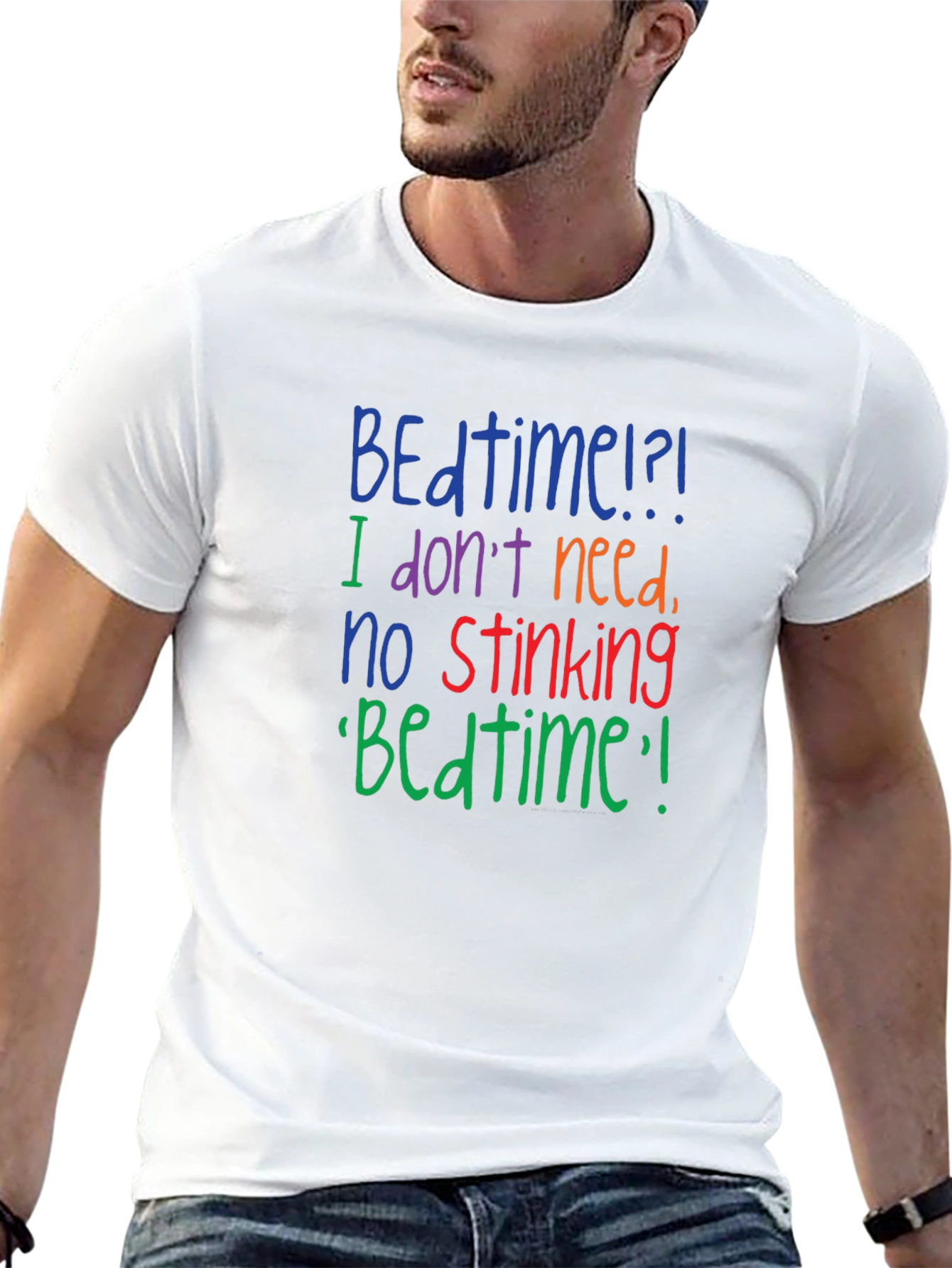 Funny No Stinking Bedtime Graphic T-Shirt