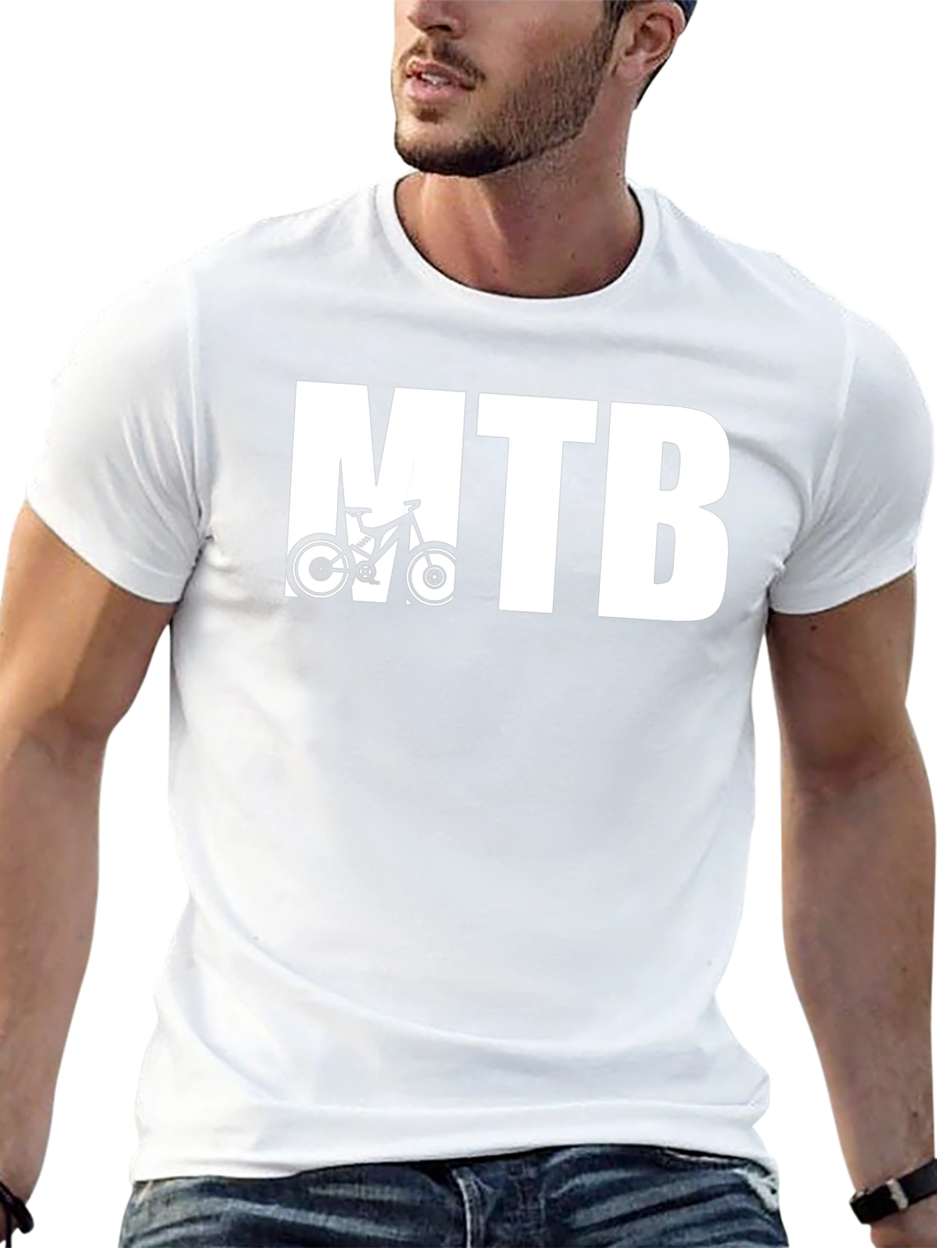MTB Mountain Bike Graphic T-Shirt - Black