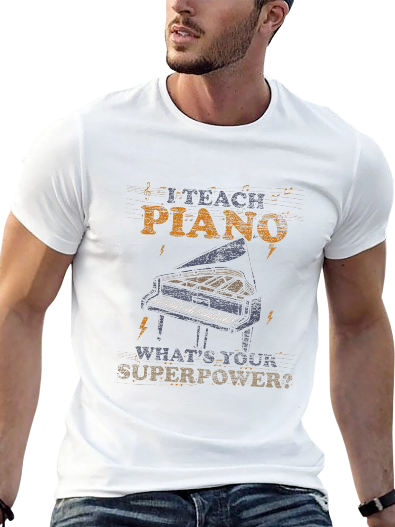 I Teach Piano Whats Your Superpower? T-Shirt