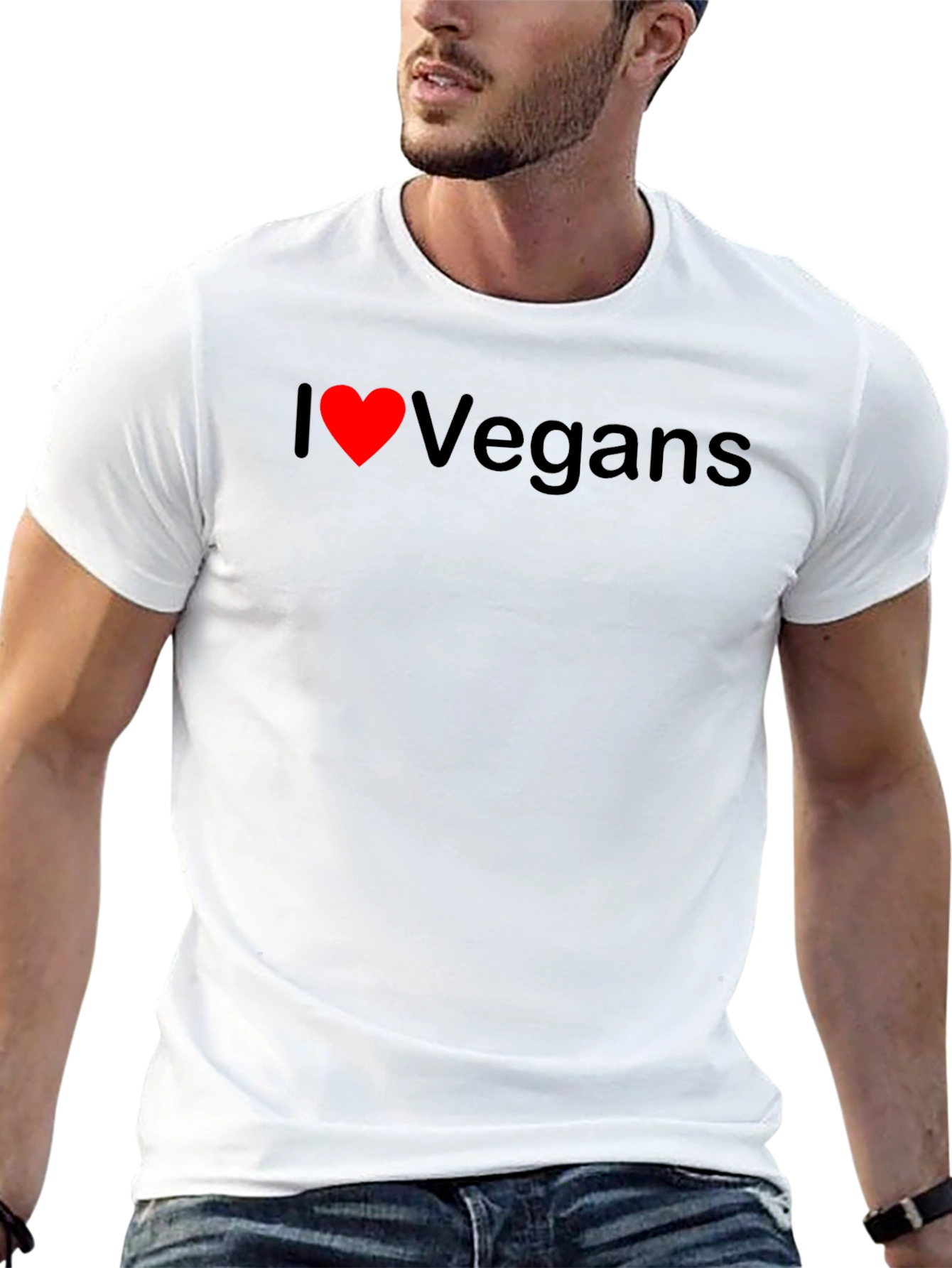 I Heart Vegans Black T-Shirt - Show Your Love!