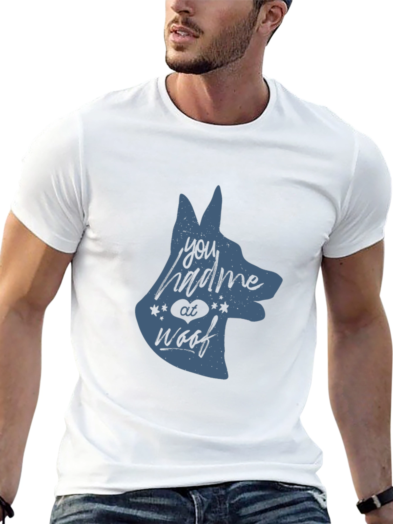 Mens You Had Me At Woof Dog Graphic Tee