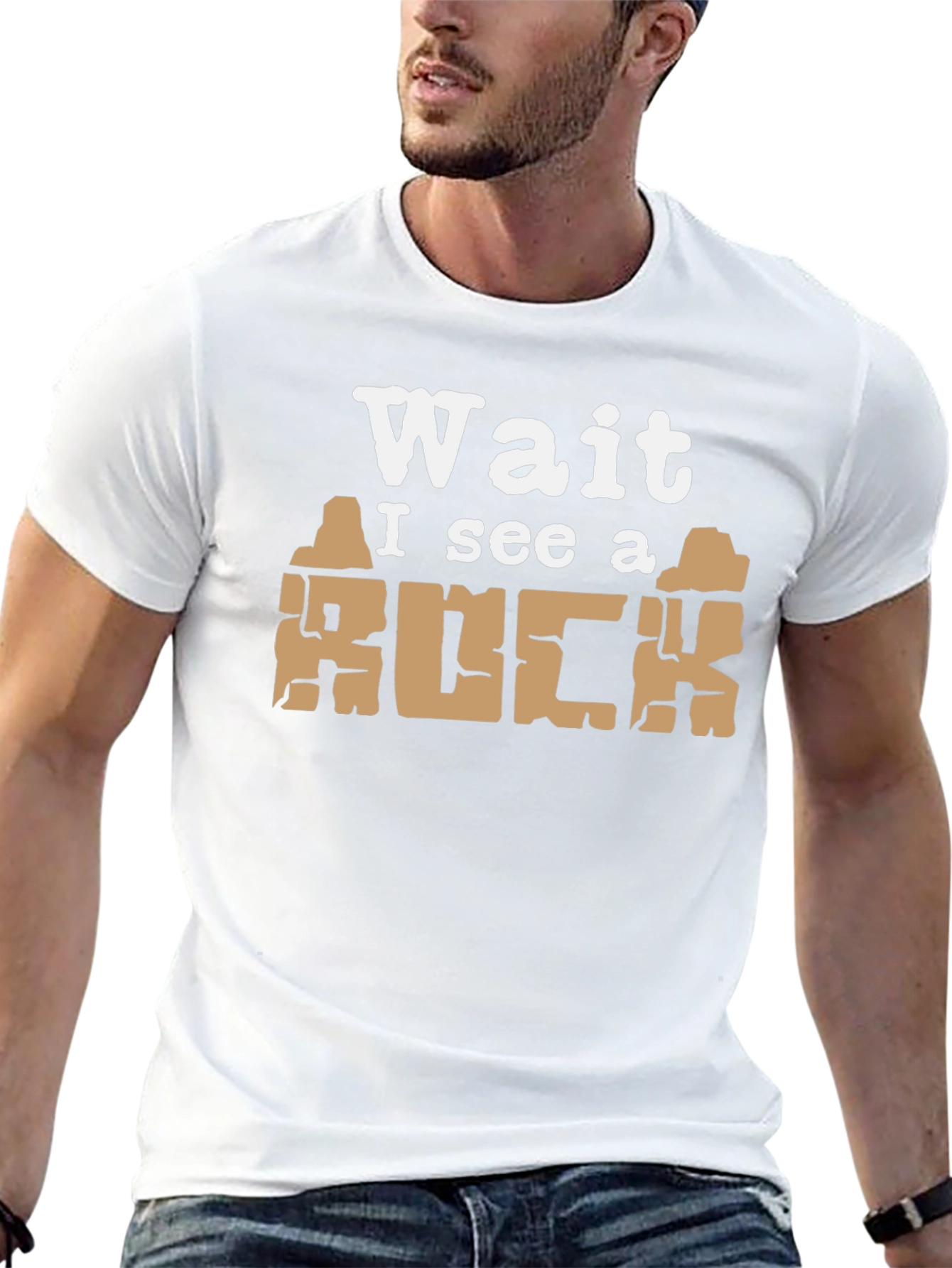 Wait I See a Rock Funny T-Shirt