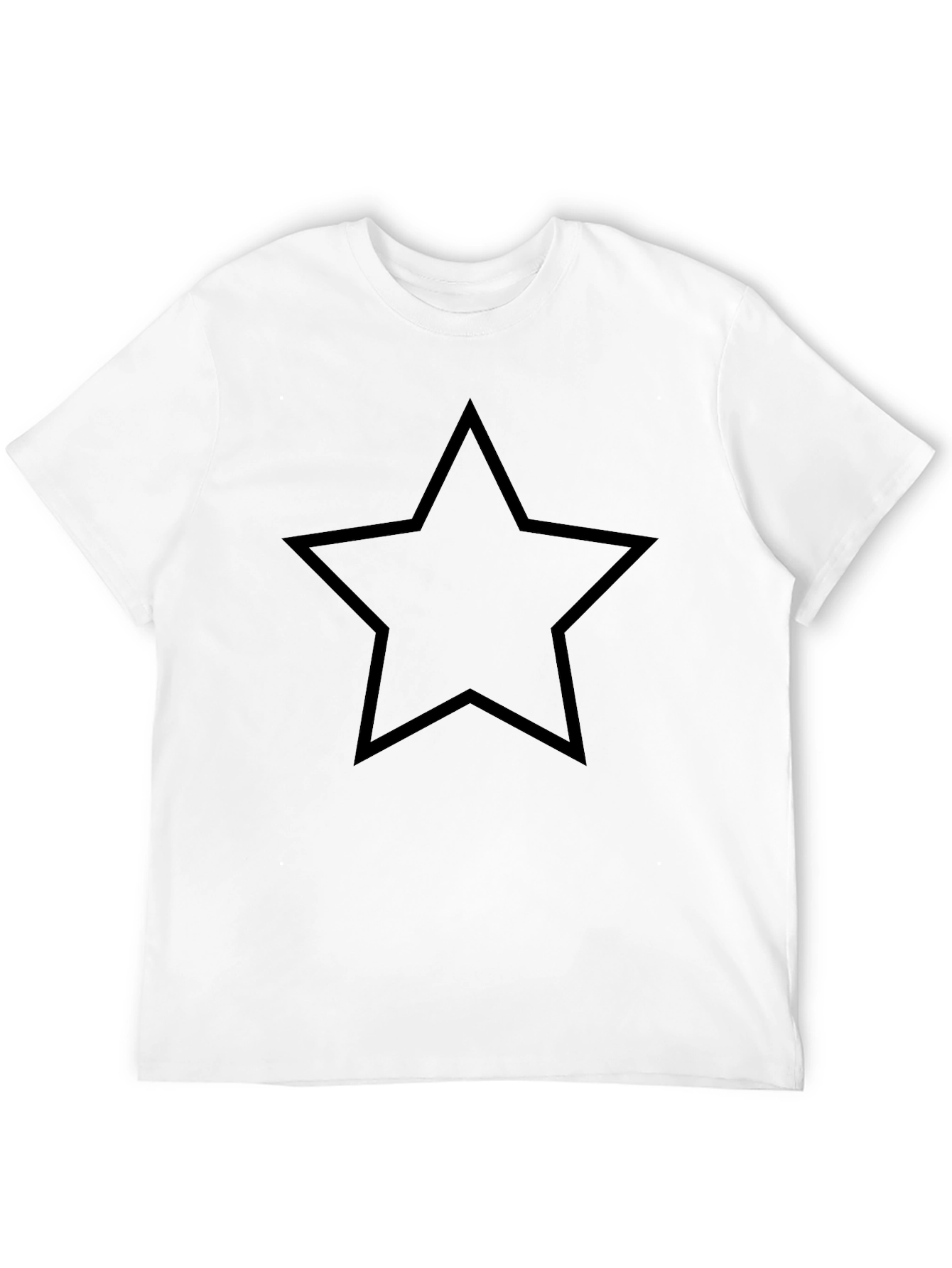 Black Star Graphic Tee - Mens Casual Top