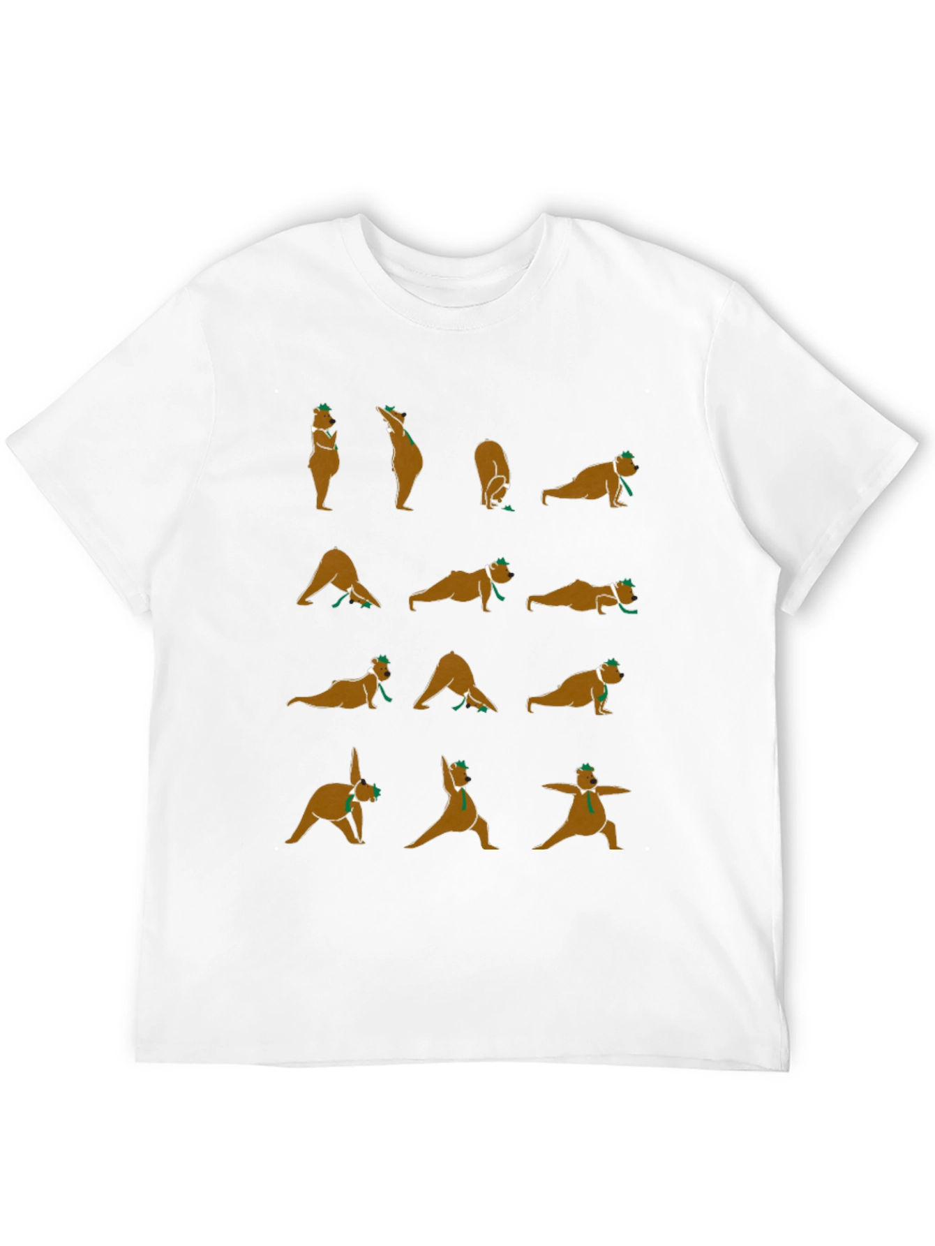 Yoga Bear Graphic Tee - Black Cotton Blend
