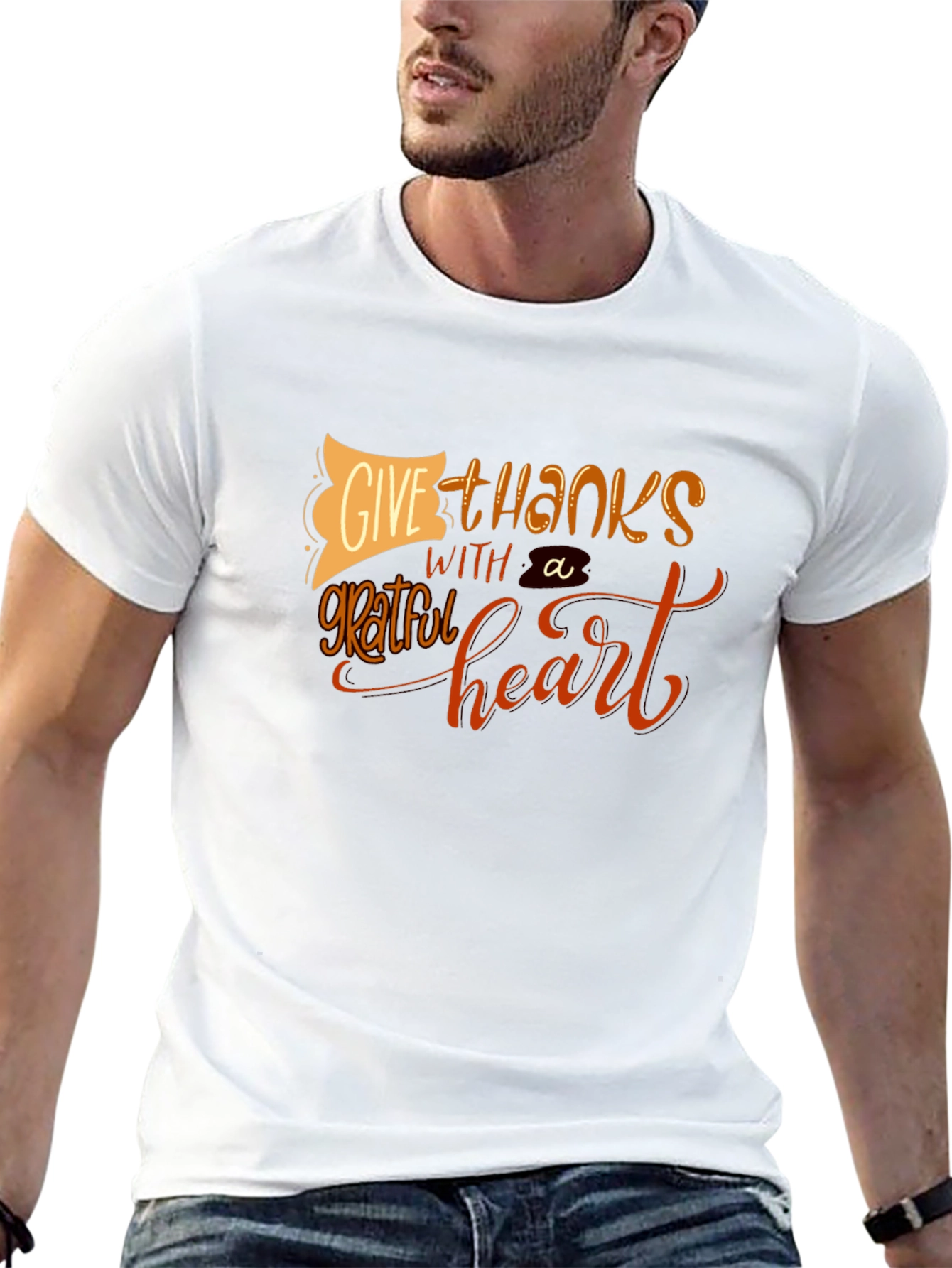 Thanksgiving Grateful Heart Graphic Tee