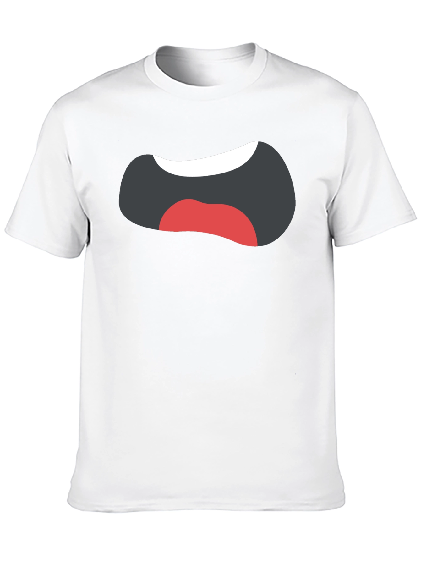 Funny Cartoon Mouth Black Graphic Tee
