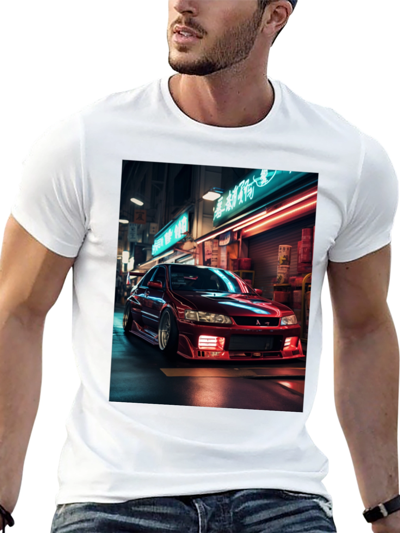 Red Car Graphic Tee - Cool Street Style