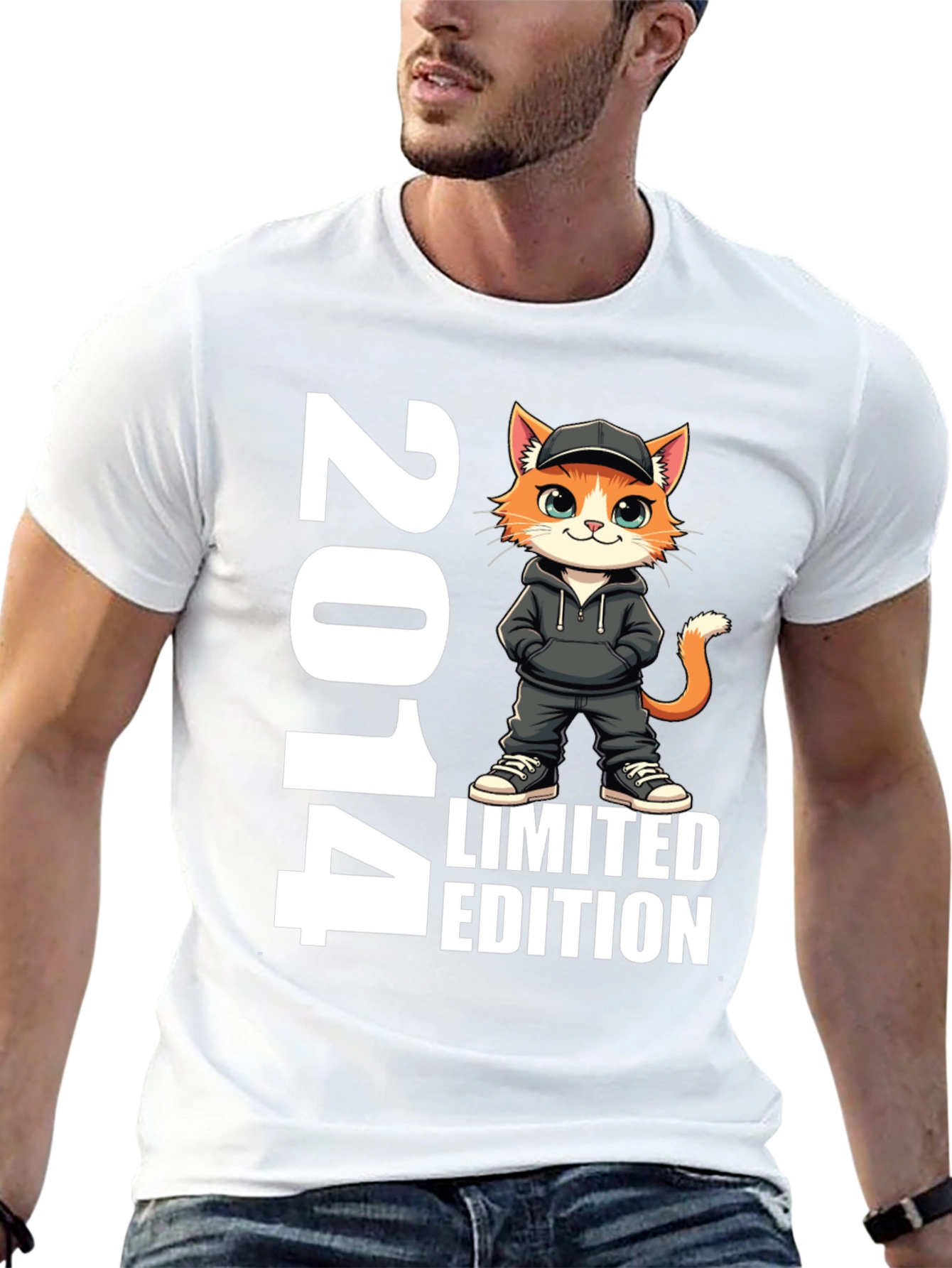 2014 Limited Edition Cat Graphic T-Shirt