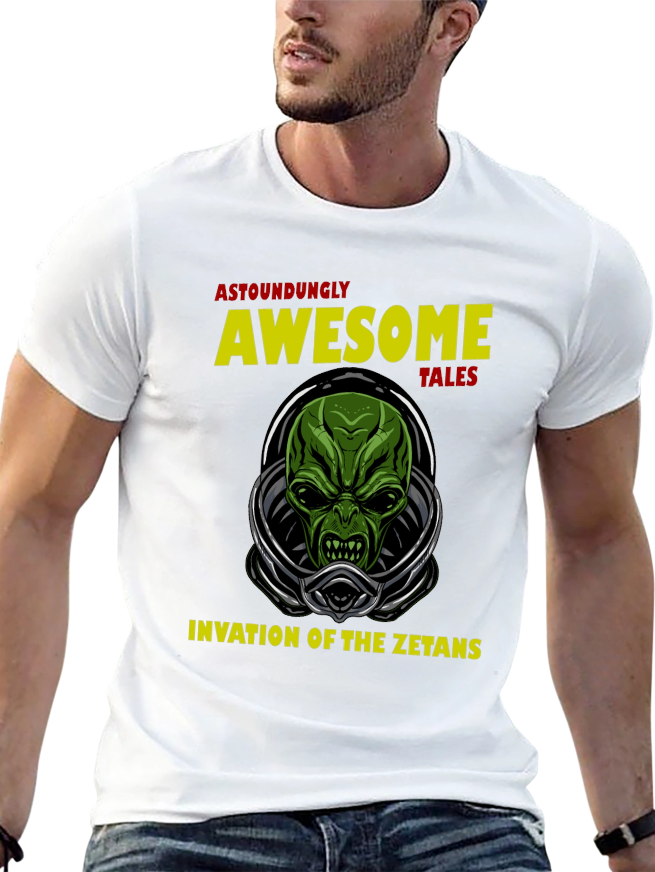 Awesome Tales Alien Invasion Black T-Shirt
