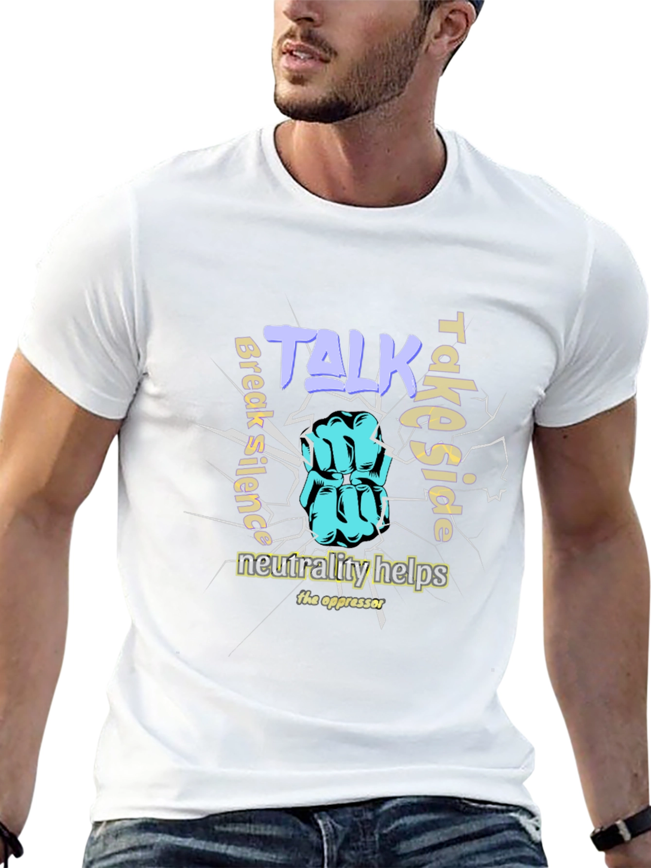 Empowering Talk Graphic Black T-Shirt