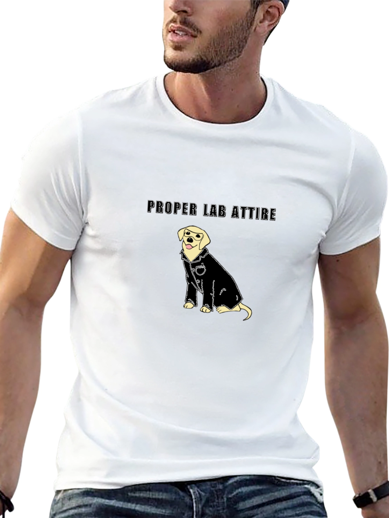 Proper Lab Attire T-Shirt - Dog in Lab Coat