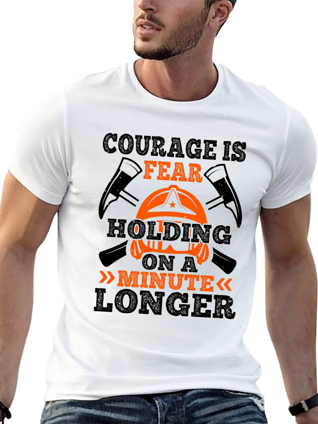 Courage Fear Firefighter Graphic Tee