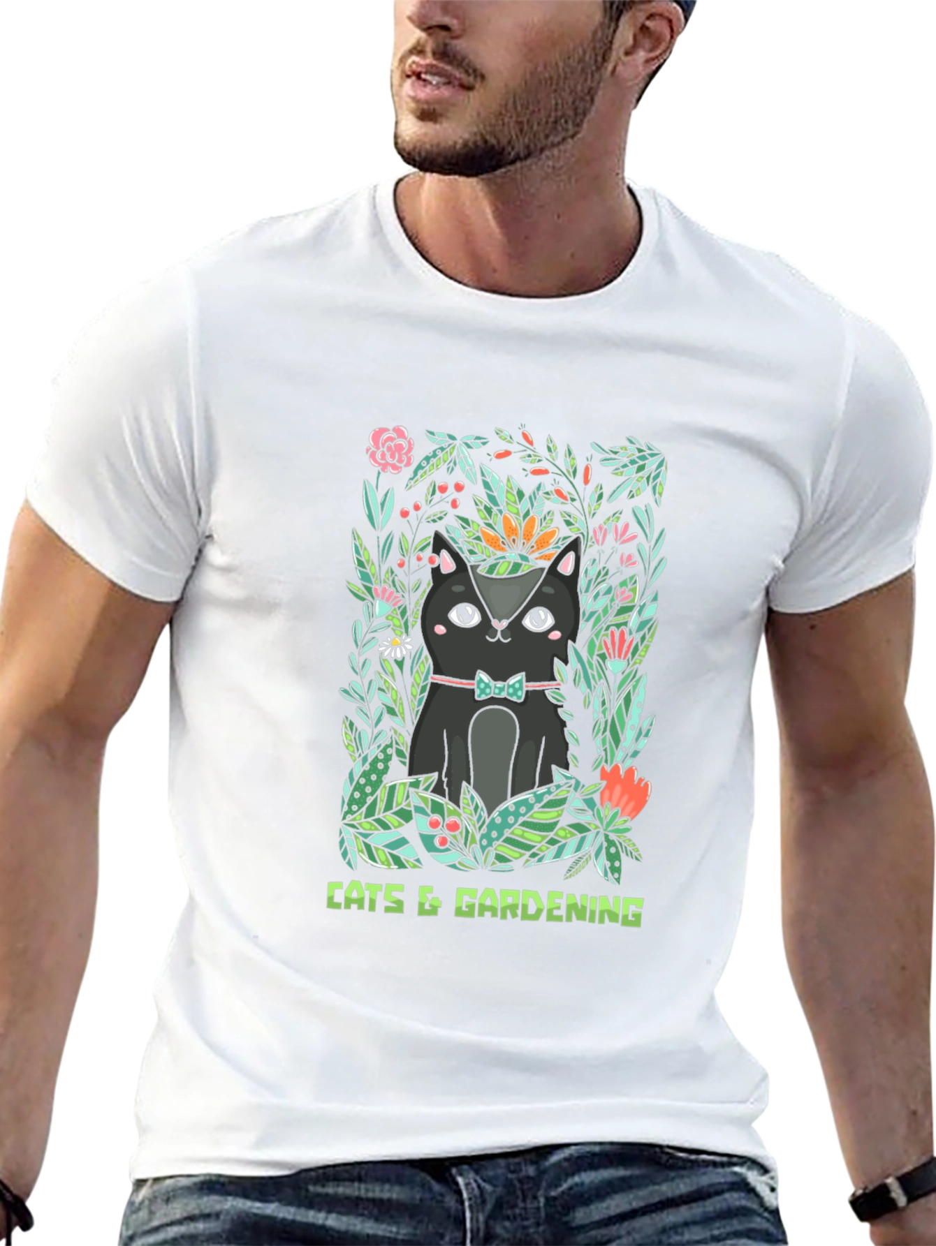 Cats & Gardening Graphic T-Shirt