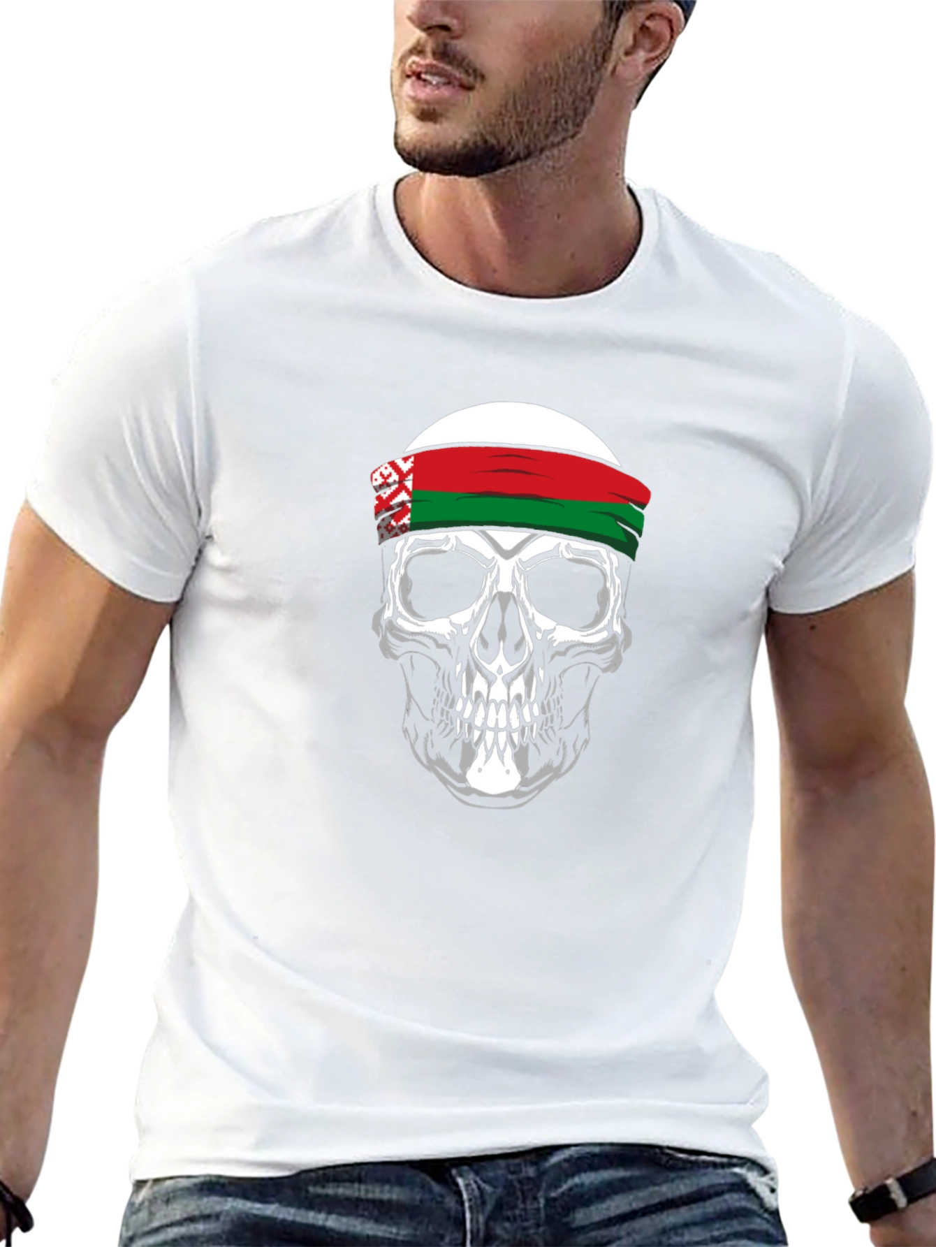 Skull Bandana Tee - Edgy Fashion Statement