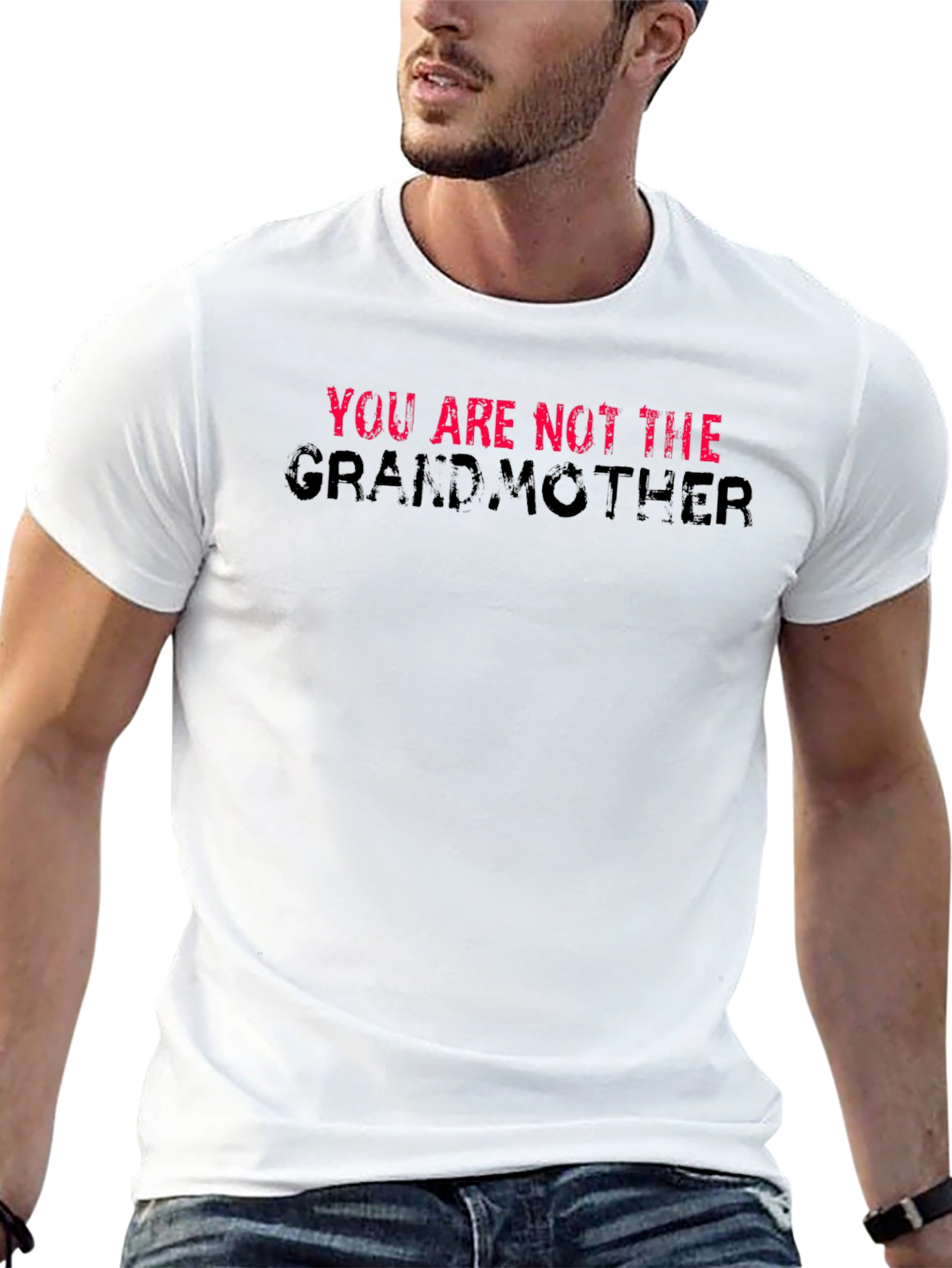 You Are Not The Grandmother T-Shirt Black Cotton