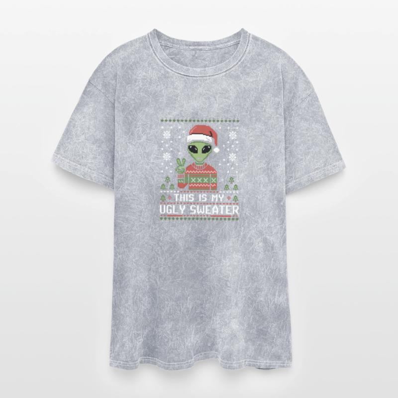 Ugly Christmas sweater party Alien Ufo Xmas fun