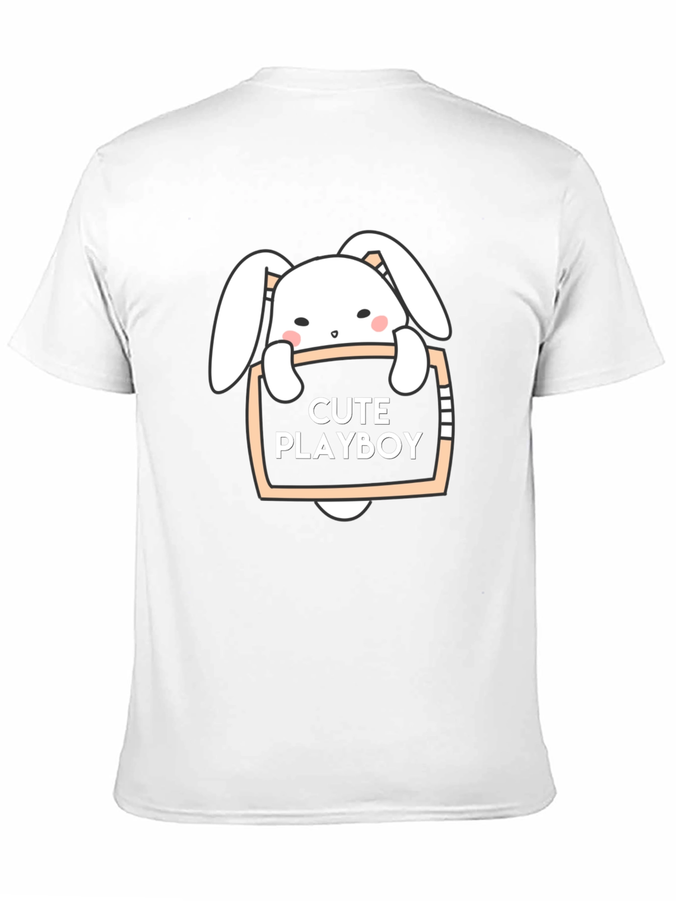 Cute Playboy Bunny Black T-Shirt