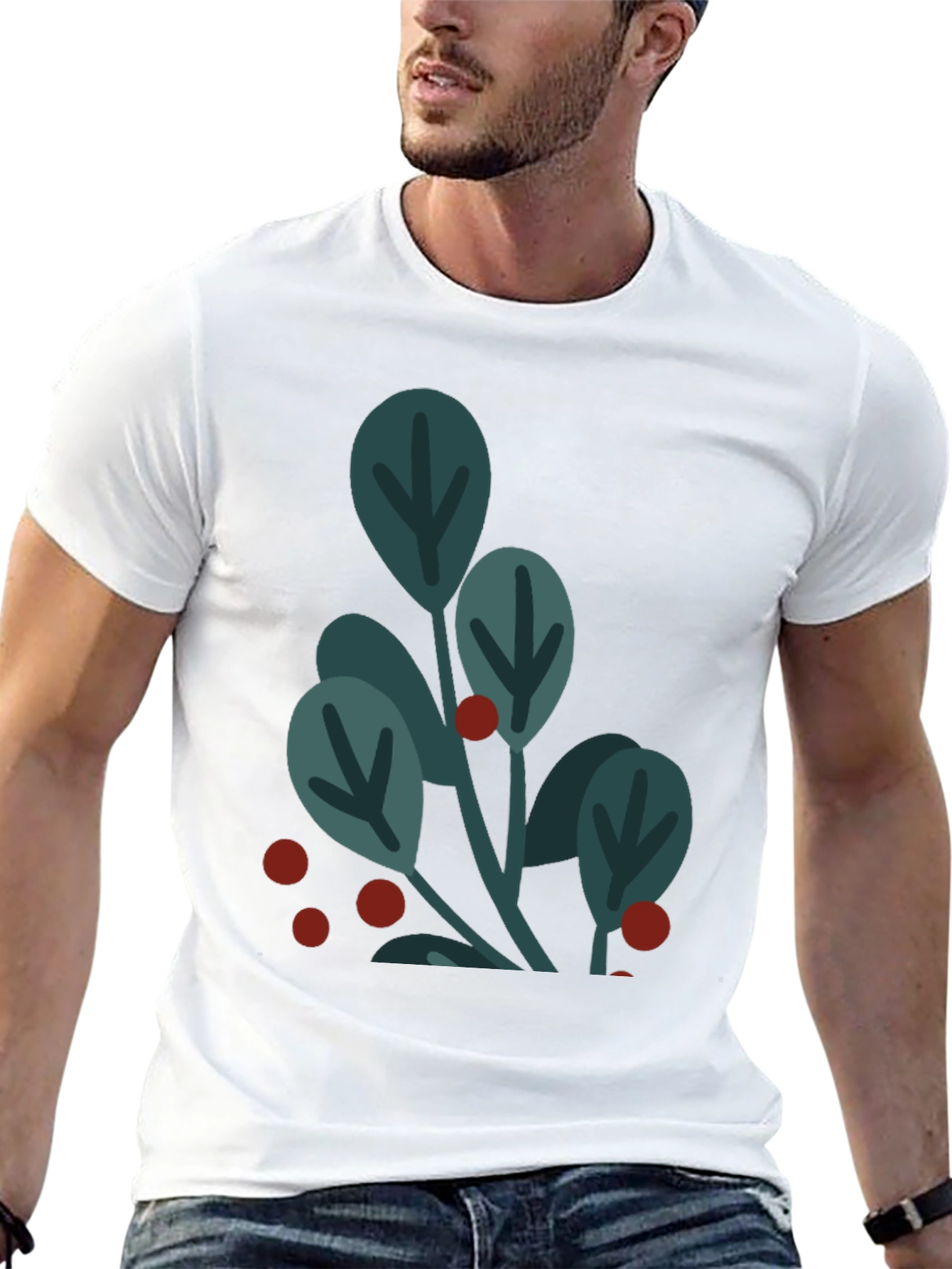 Botanical Graphic Tee - Black Cotton Blend