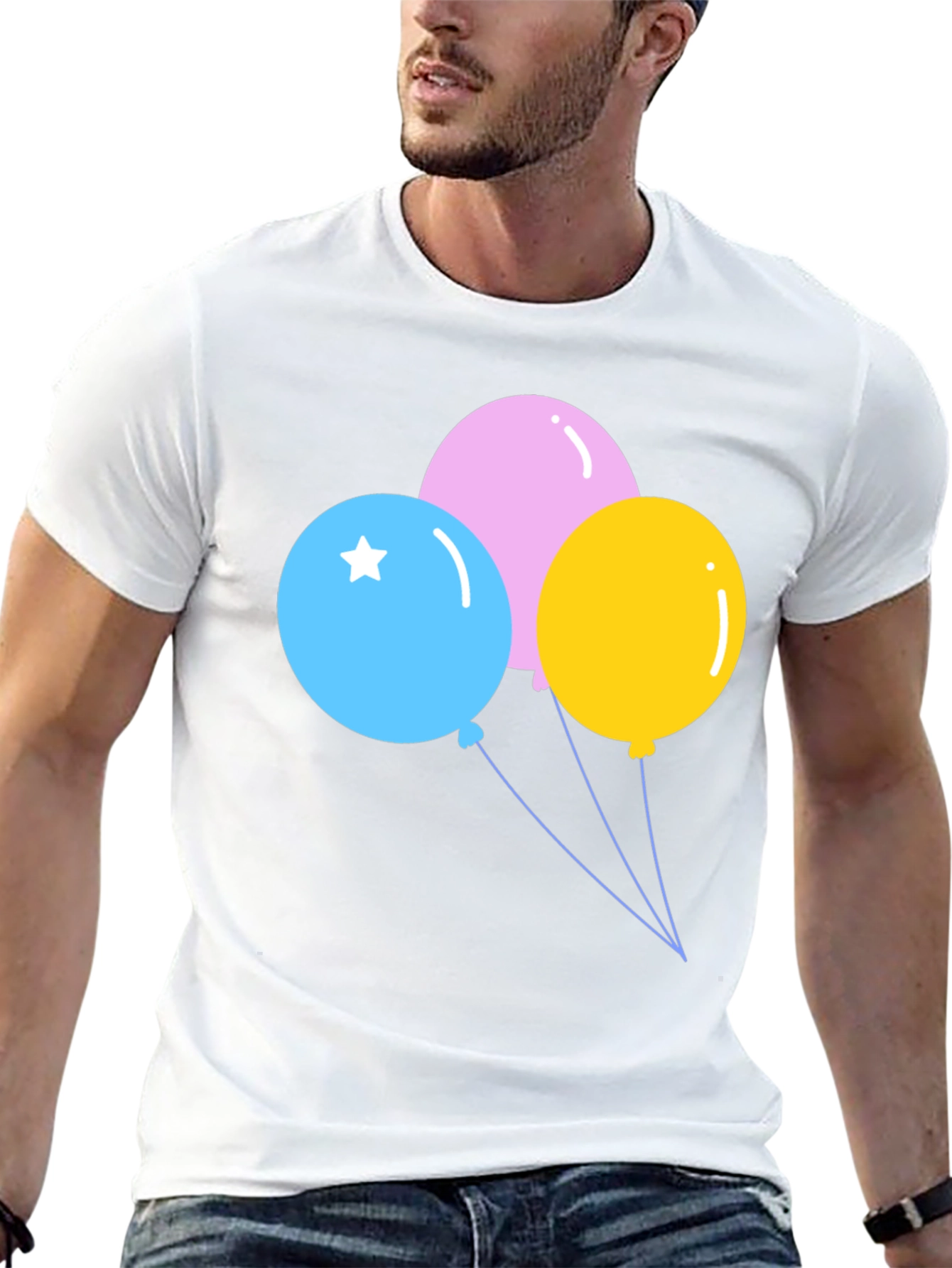 Balloons Graphic T-Shirt - Fun & Festive Design
