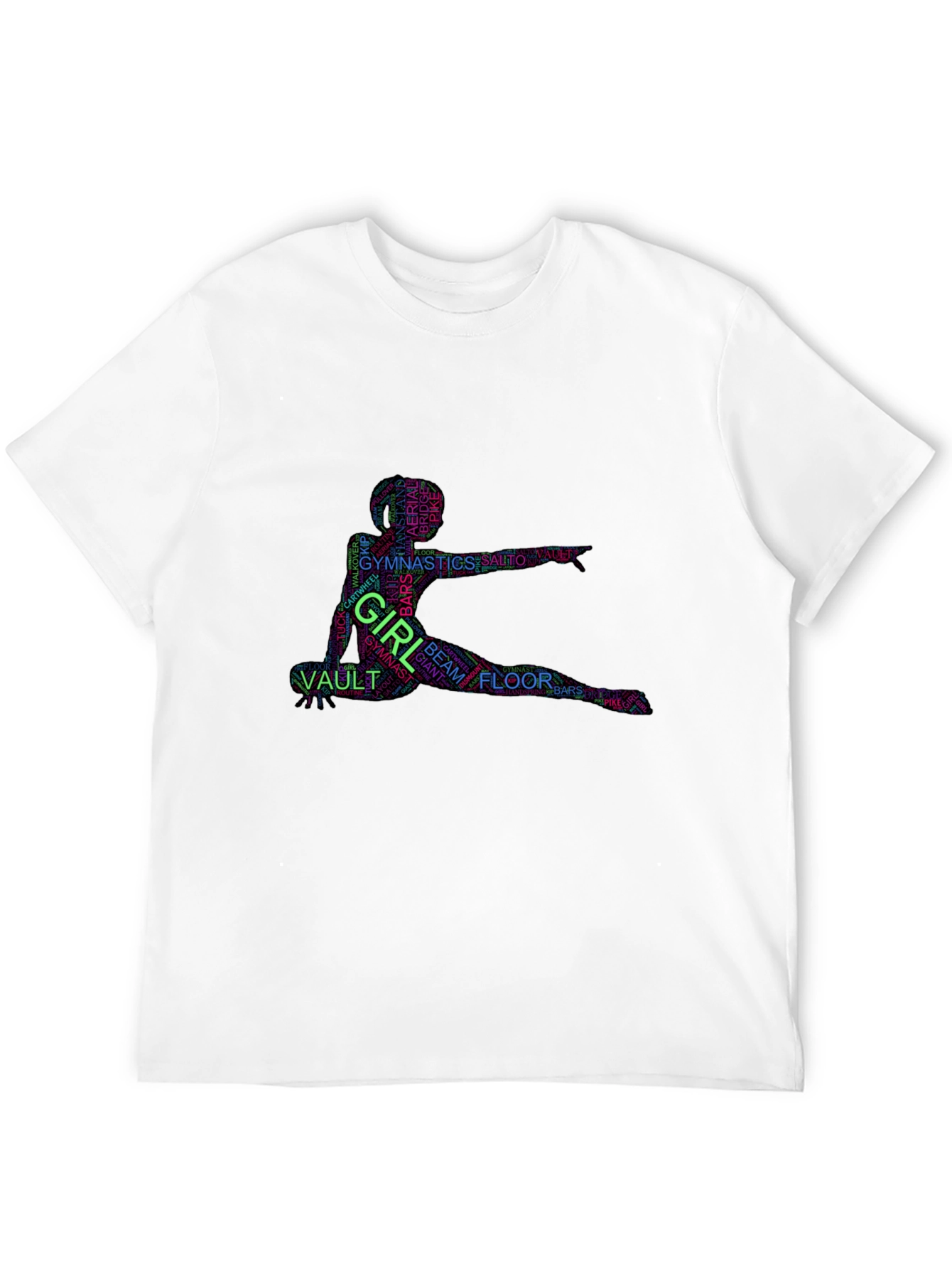 Gymnastics Girl Word Art T-Shirt