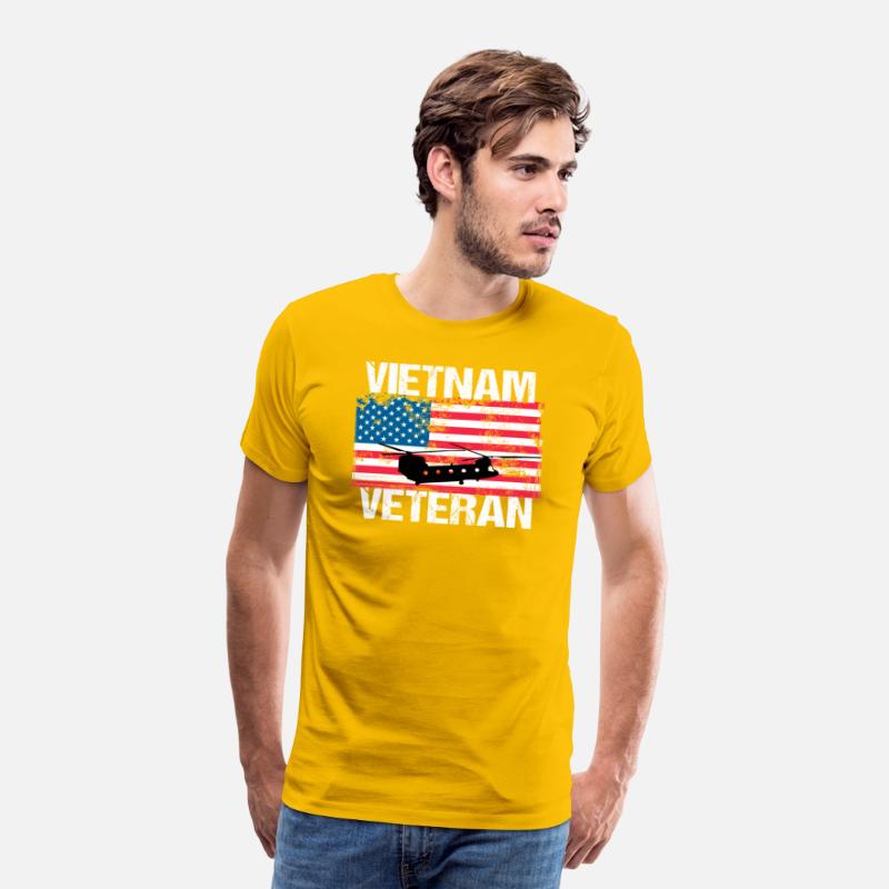 Vietnam Veteran Transport Helicopter Us Flag