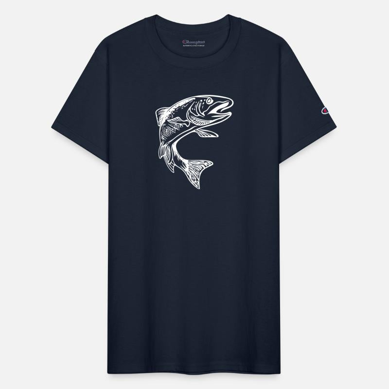 Vintage Trout Elegant Char Jumping