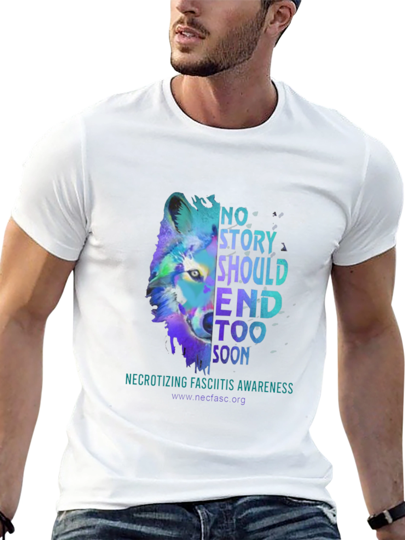 Awareness Graphic Tee - Necrotizing Fasciitis Wolf