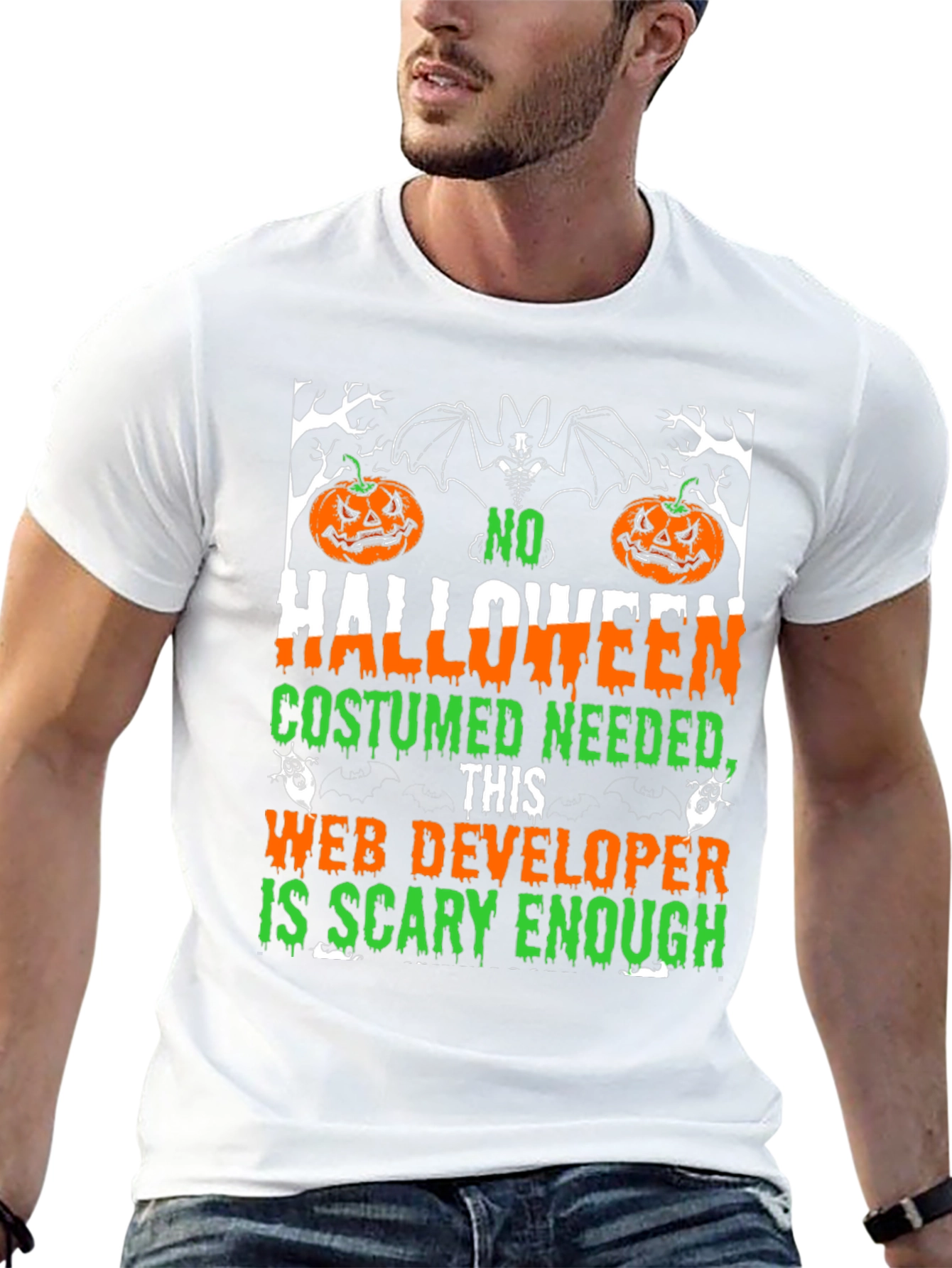 Halloween Web Developer Scary Enough T-Shirt