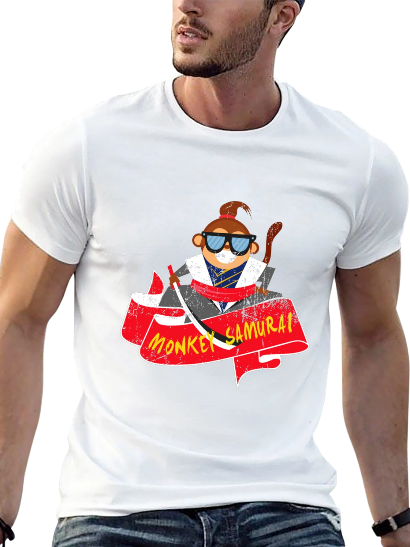 Monkey Samurai Graphic T-Shirt - Cool & Unique Design