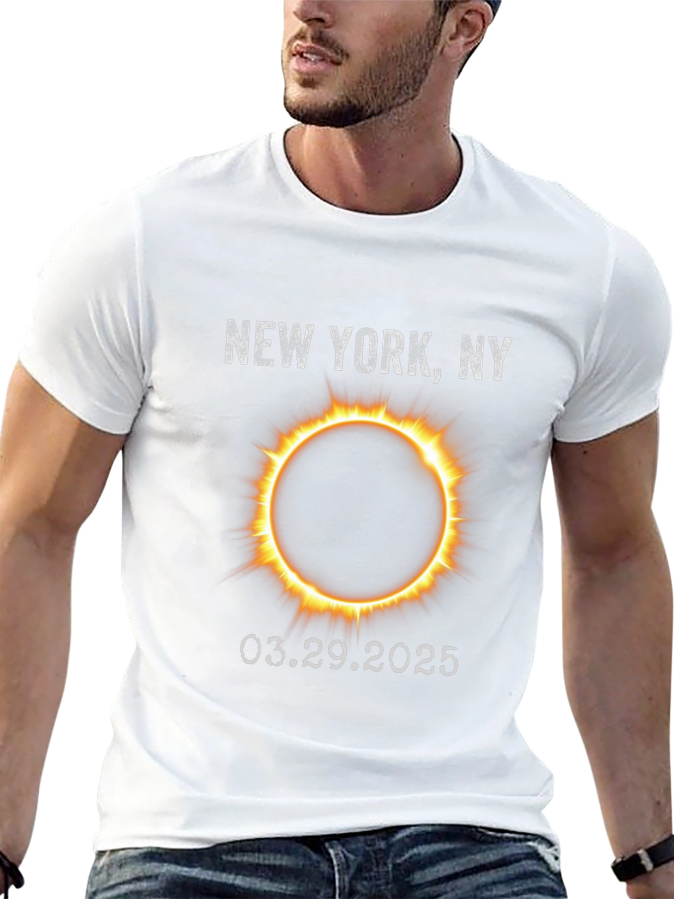 New York Eclipse 2025 Graphic Tee