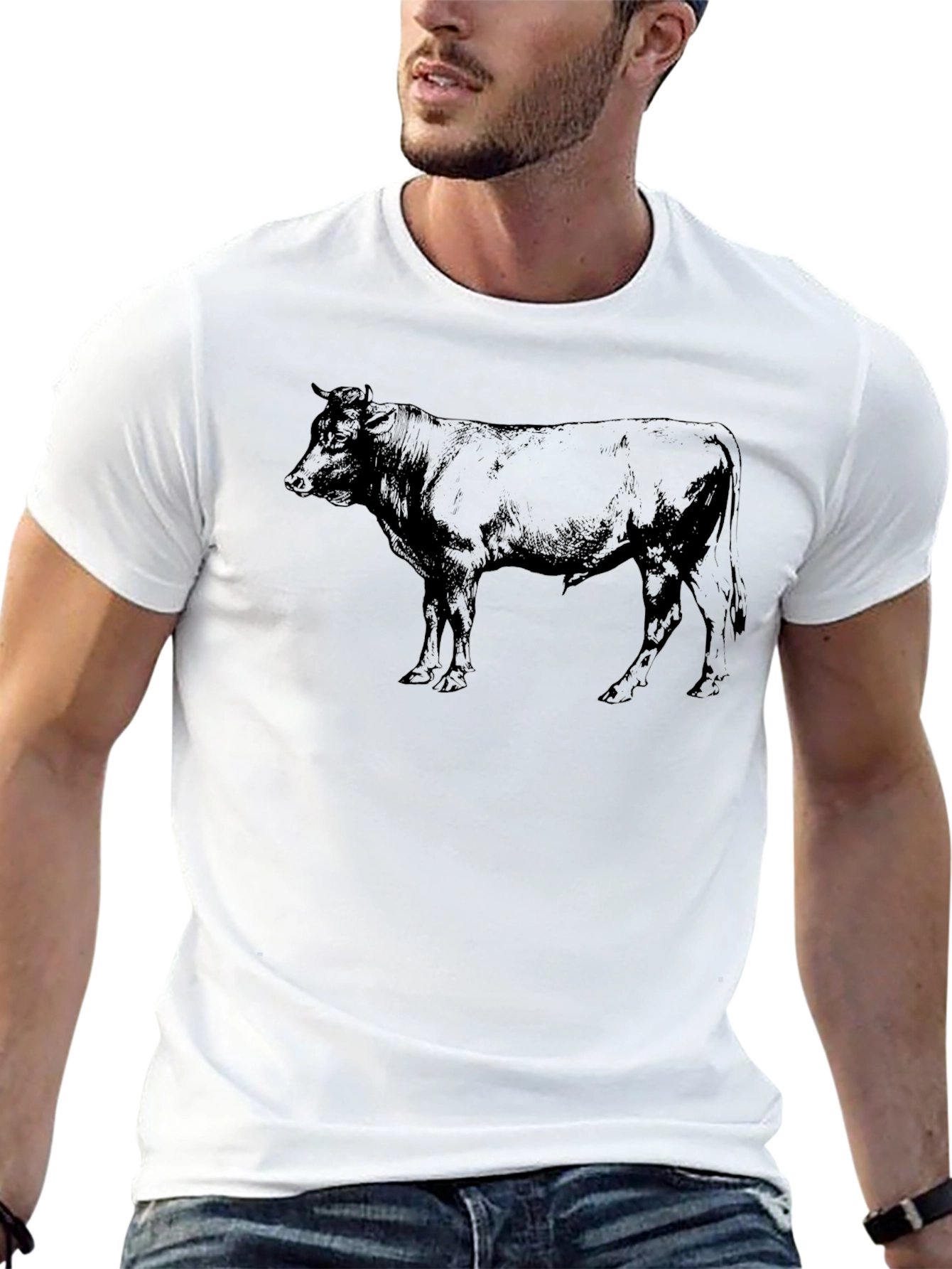 Black Bull Graphic Tee - Mens Casual Shirt