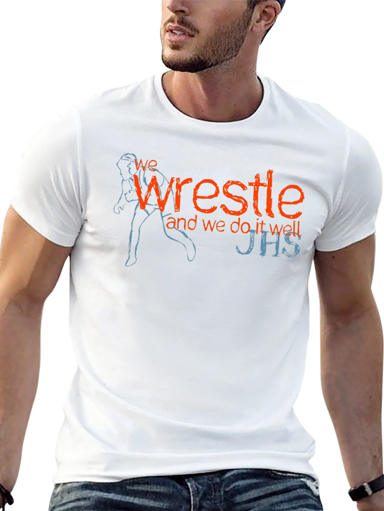 We Wrestle T-Shirt - Black Graphic Tee