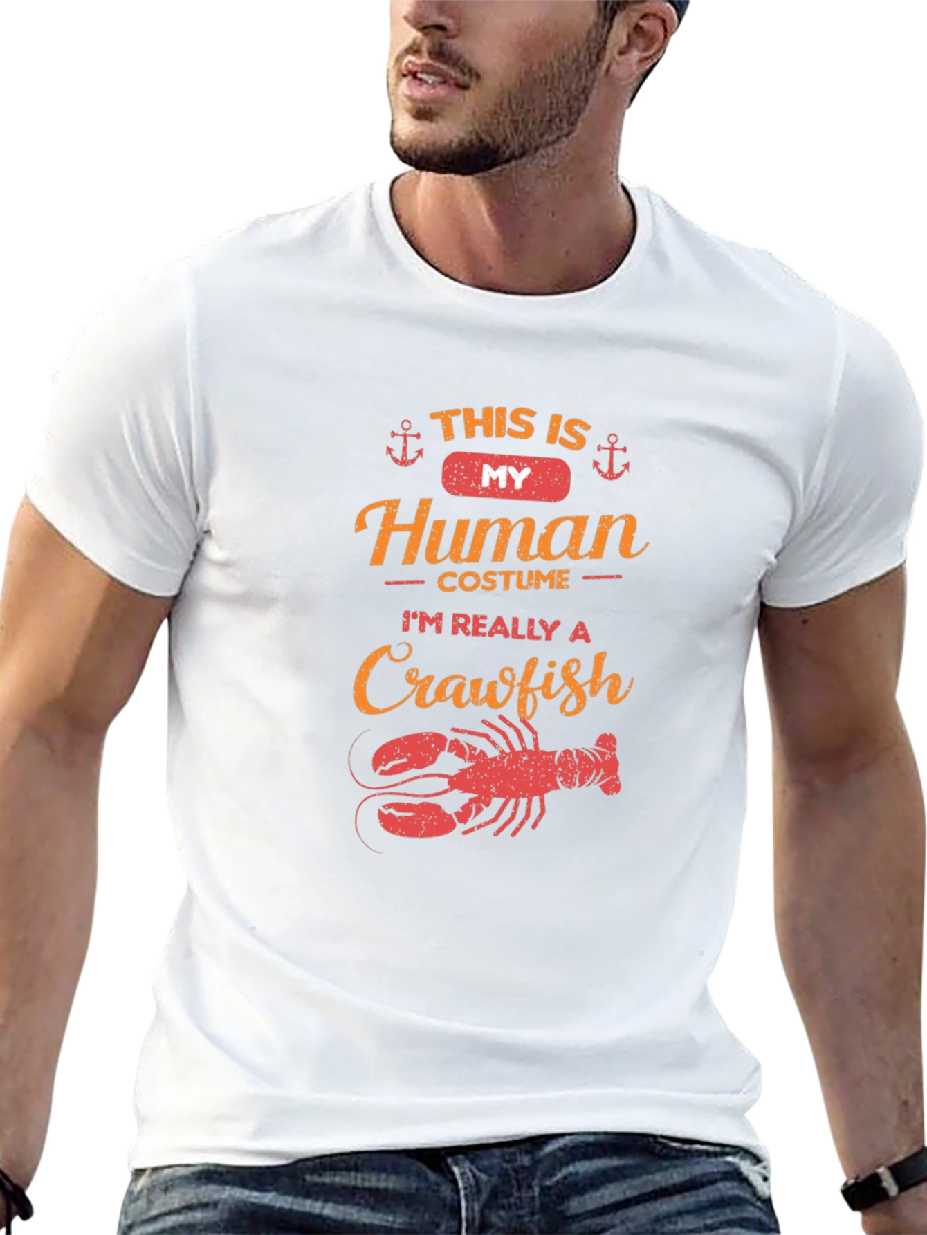 Crawfish Human Costume Funny T-Shirt